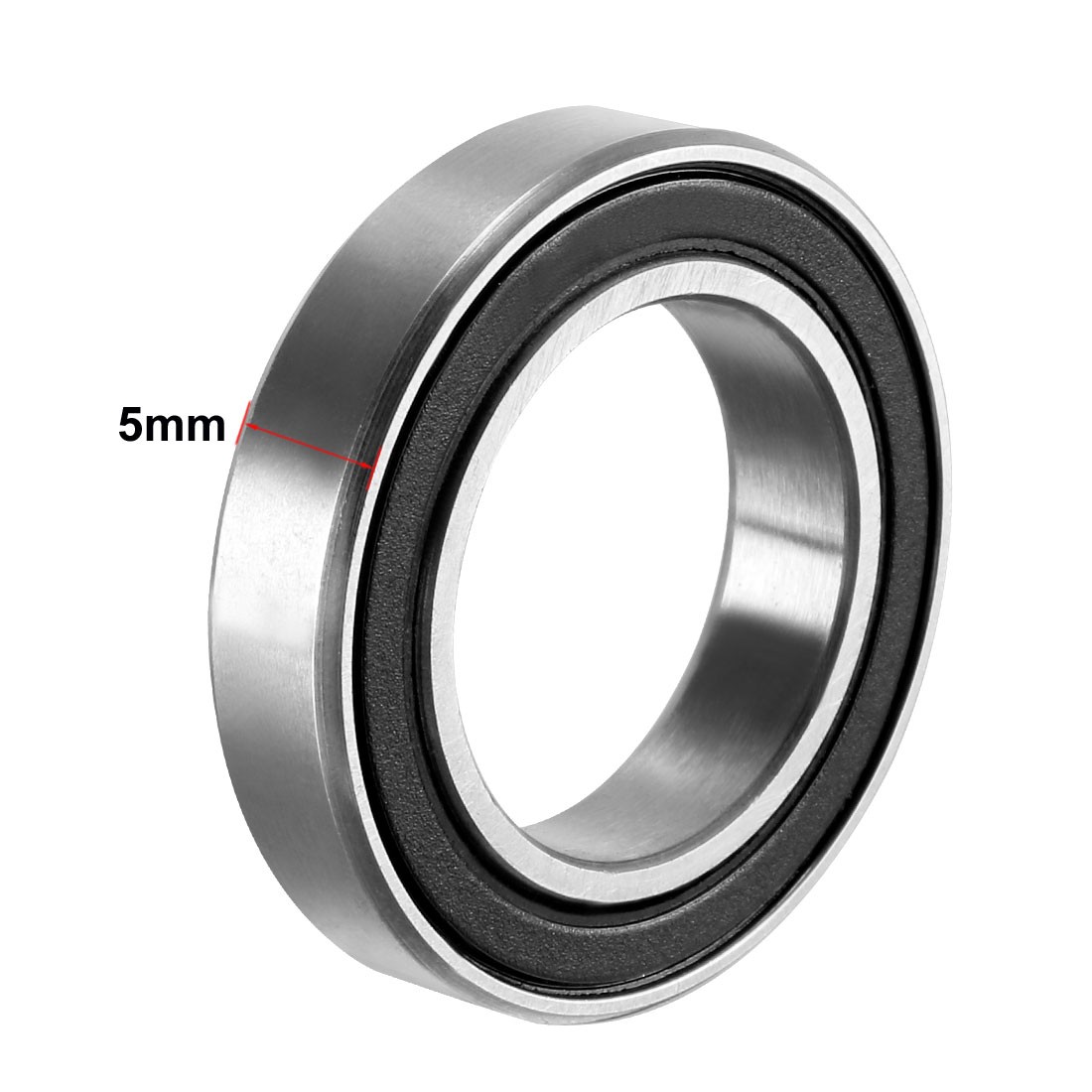 10 Pcs 15x24x5mm Double Sealed 6802-2RS Deep Groove Ball Bearing Carbon Steel