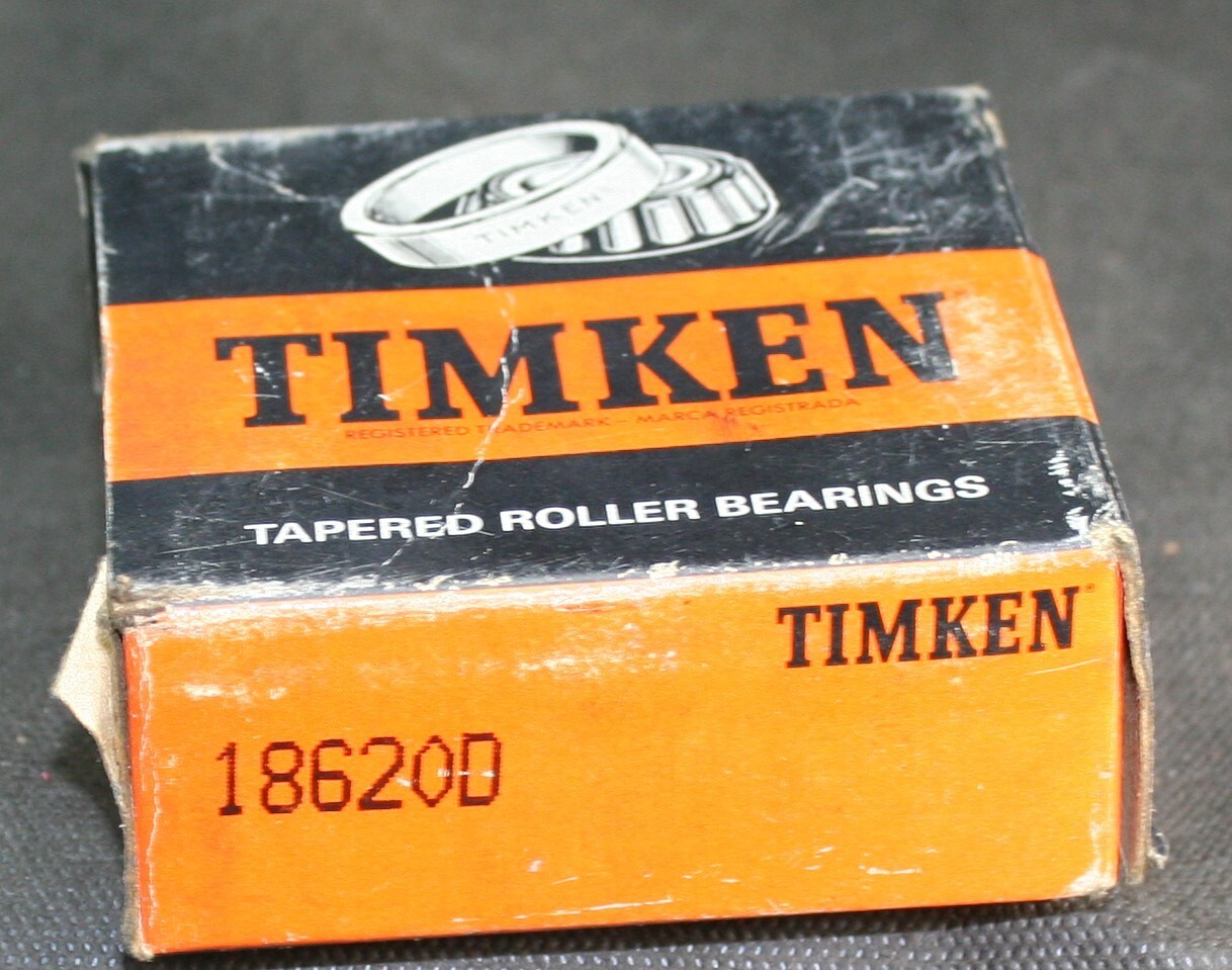 One (1) Timken 18620D Tapered Roller Bearing Double Cup 3-1/8″ OD USA