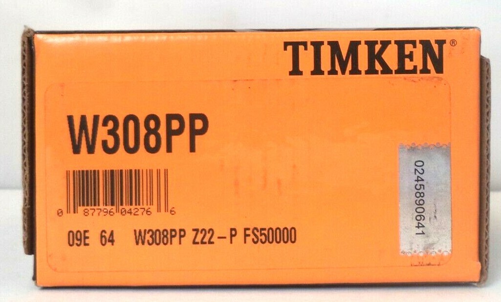 Timken Certified Double-Sealed Single-Row Radial Ball Bearing W308PP