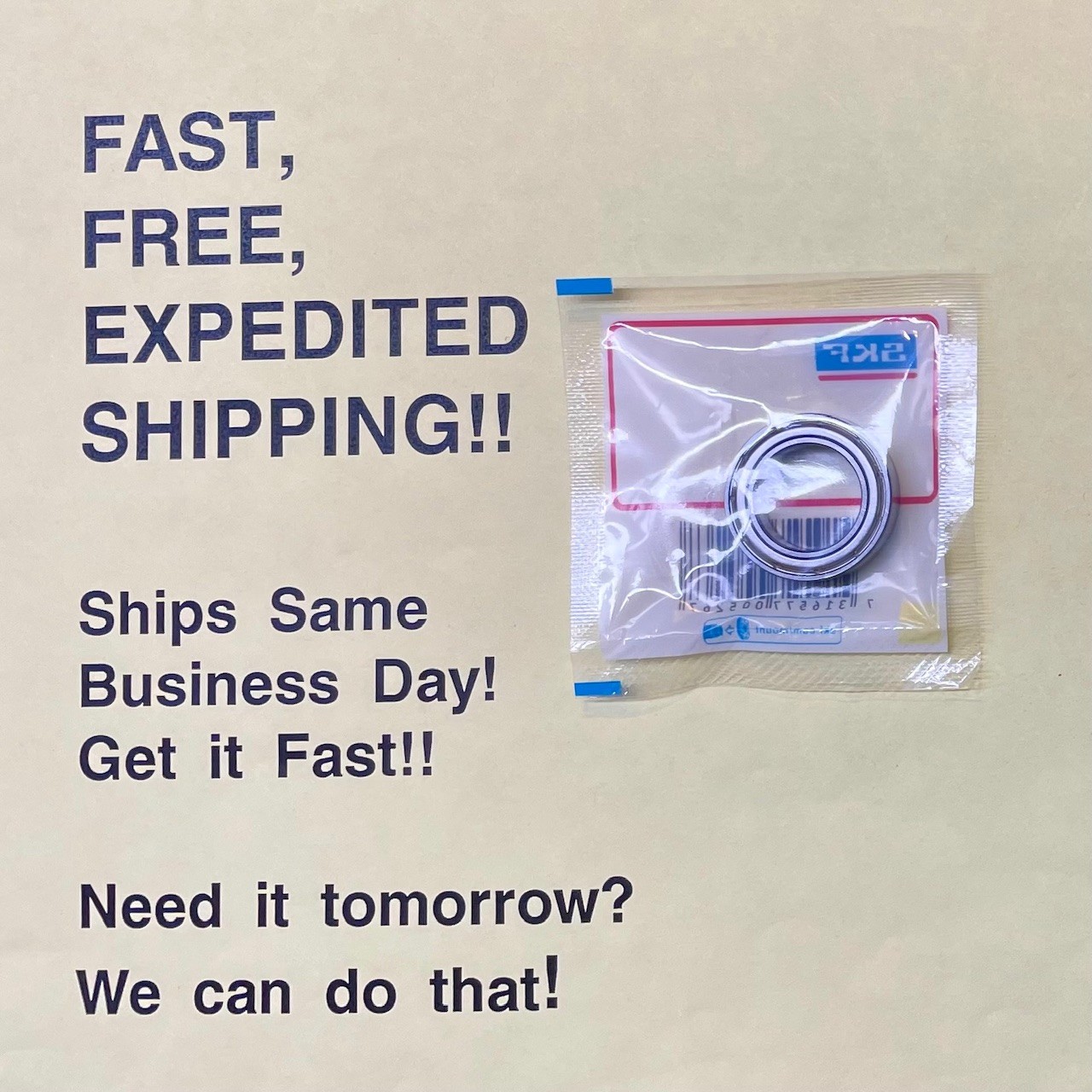 SKF 61802-2Z Ball Bearing; 24x15x5mm; 6802-ZZ; FREE SAME DAY EXPEDITED SHIPPING!