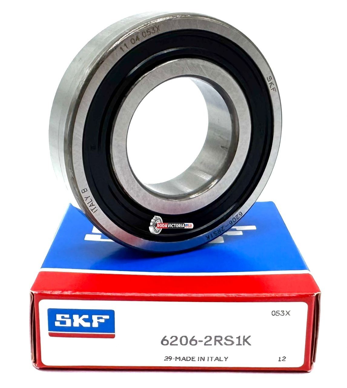 SKF Italy 6206 2RS K Ball Bearing, Rubber Sealed Tapered bore (1:12) 30x62x16 mm