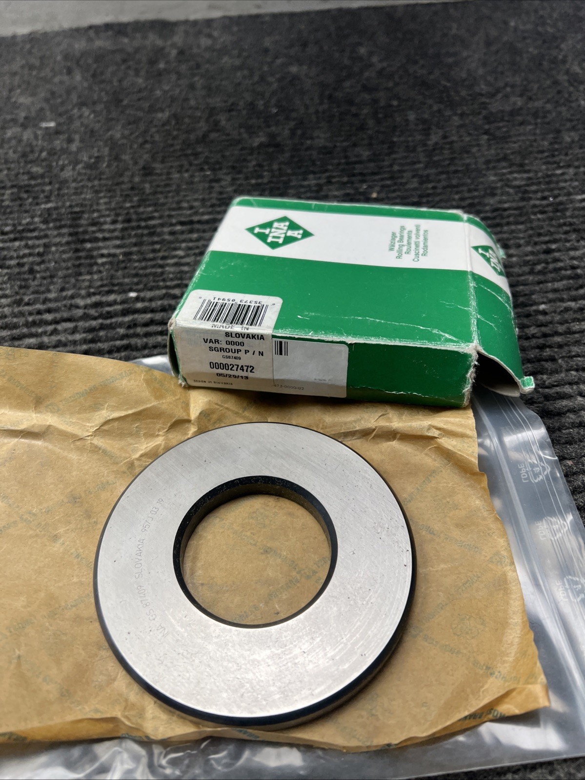 GS87409 INA 45 x 100 x 9 mm WASHER FOR CYL. ROLL. THRUST