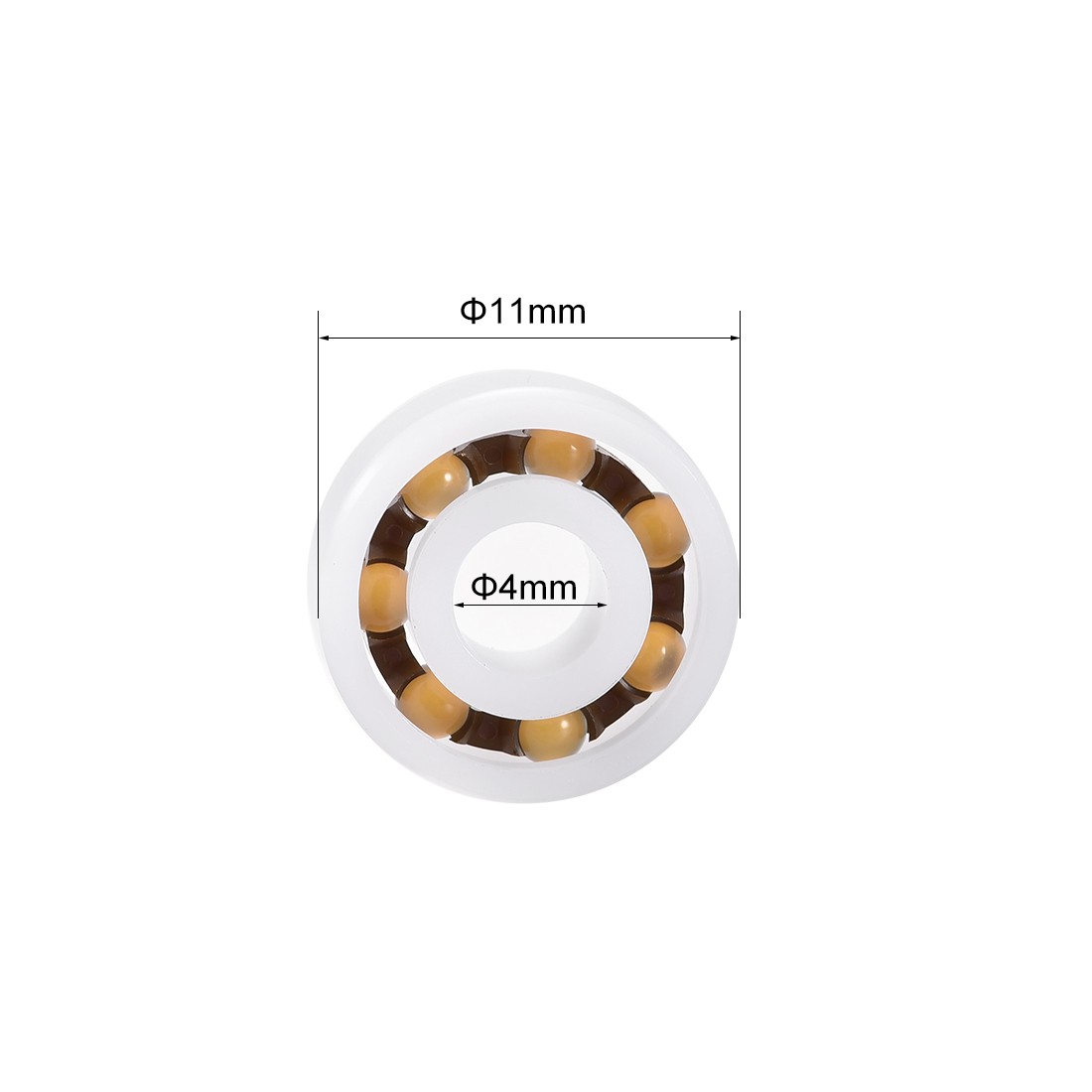694 Plastic Bearings 4x11x4mm Glass Ball Nylon Cage 5pcs