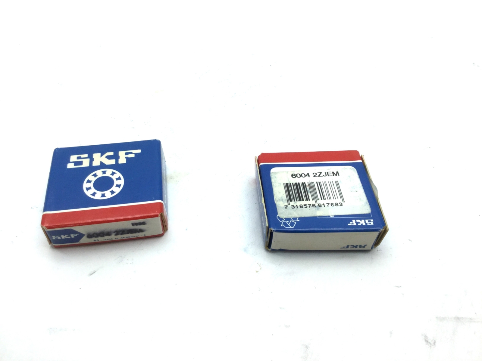 Lot of 2 New SKF 6004-2ZJEM Deep Groove Ball Bearing, ID 20mm OD 42mm W 12mm