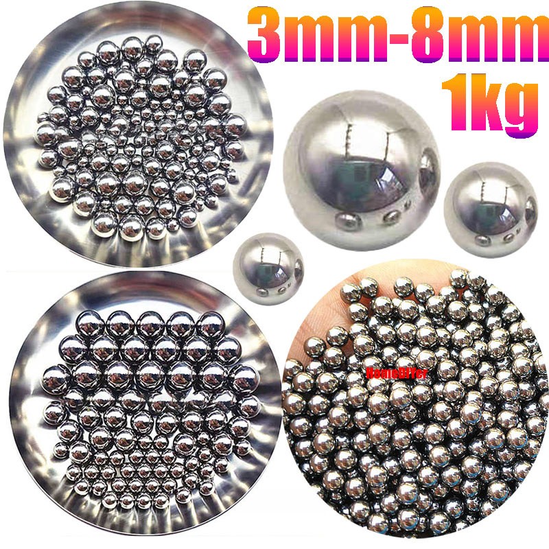 1kg High-Precision Carbon/Bearing Steel Balls Solid Metal Ball Diameter 3mm-8mm