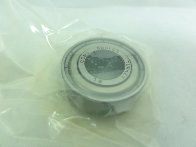 187012 New In Box; Consolidated 6001-ZZ-C/3 Ball Bearing; 12mm ID; 28mm OD; 8mm