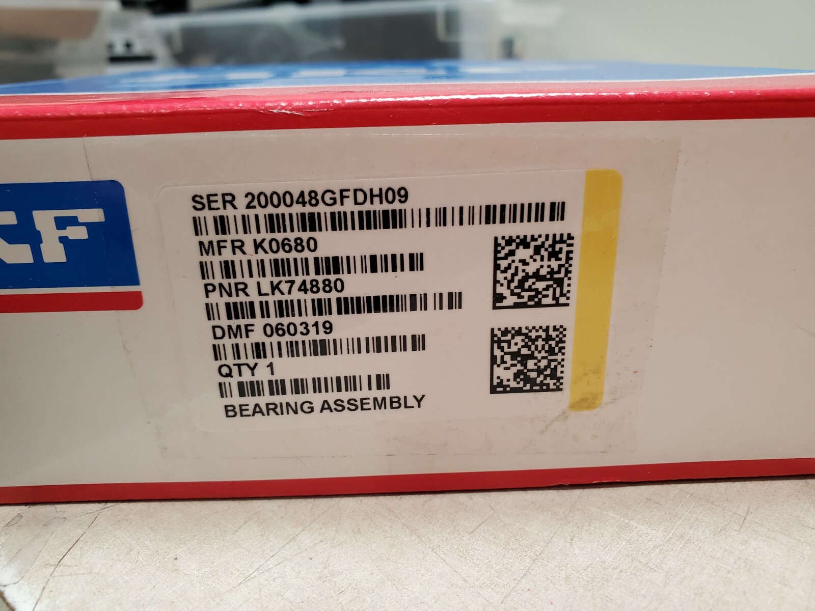 SKF Bearing 200048GFDH09 K0680 LK74880 DMF 060319 1A/QJ309