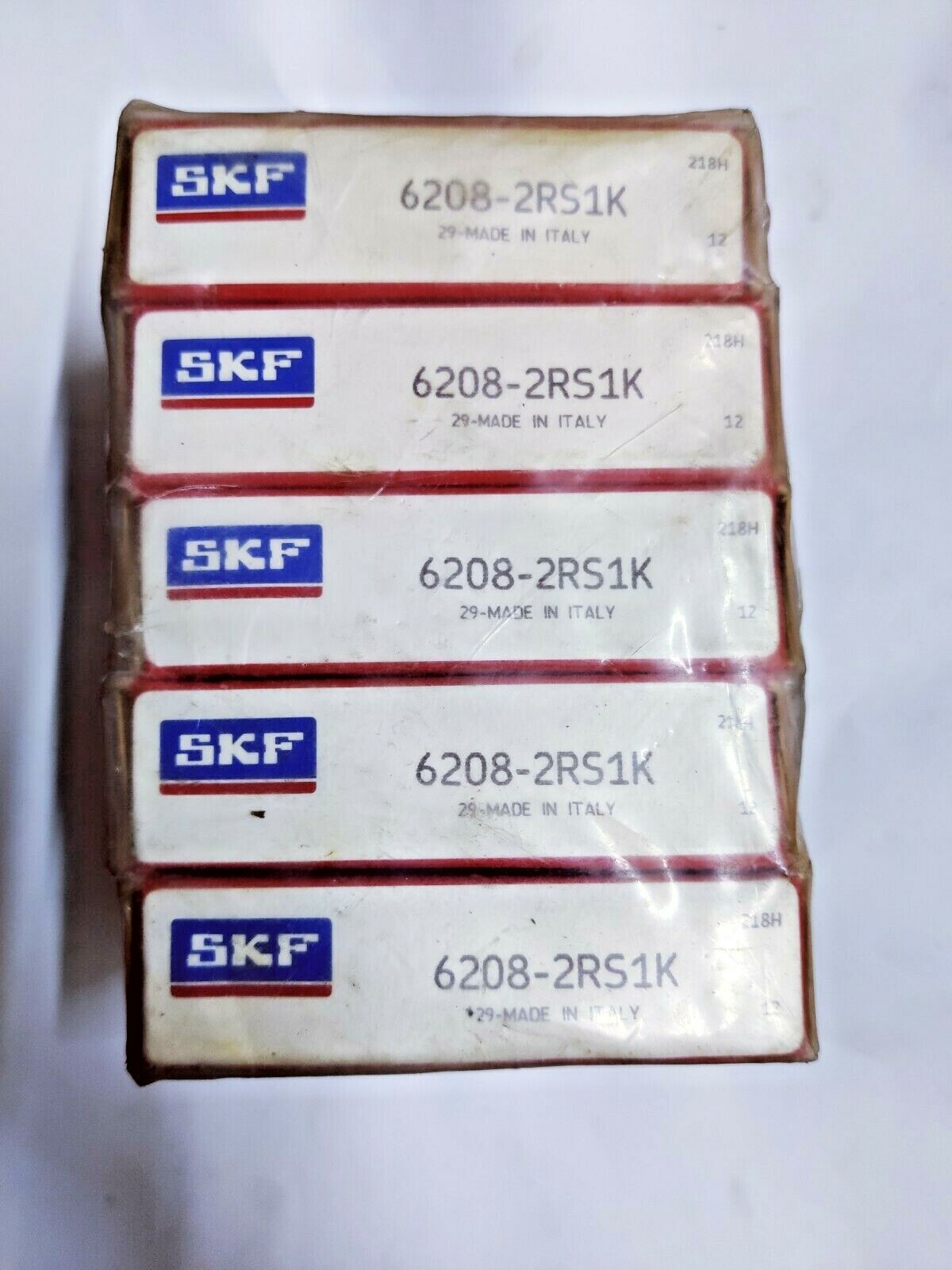6208-2RS1K SKF ITALY Single Row Deep Groove Ball Bearing 6208 2RS1K LOT OF 5pc