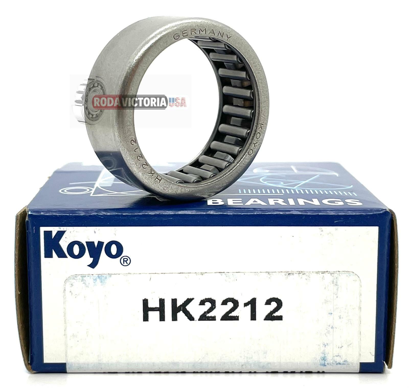 KOYO HK2212 Needle Roller, Drawn Cup, Open, Steel Cage, Metric bearing 22x28x12