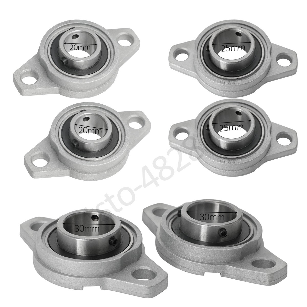 Pillow Block Bearing 20mm 25mm 30mm Mounted Bearing Housing Self-aligning Flange