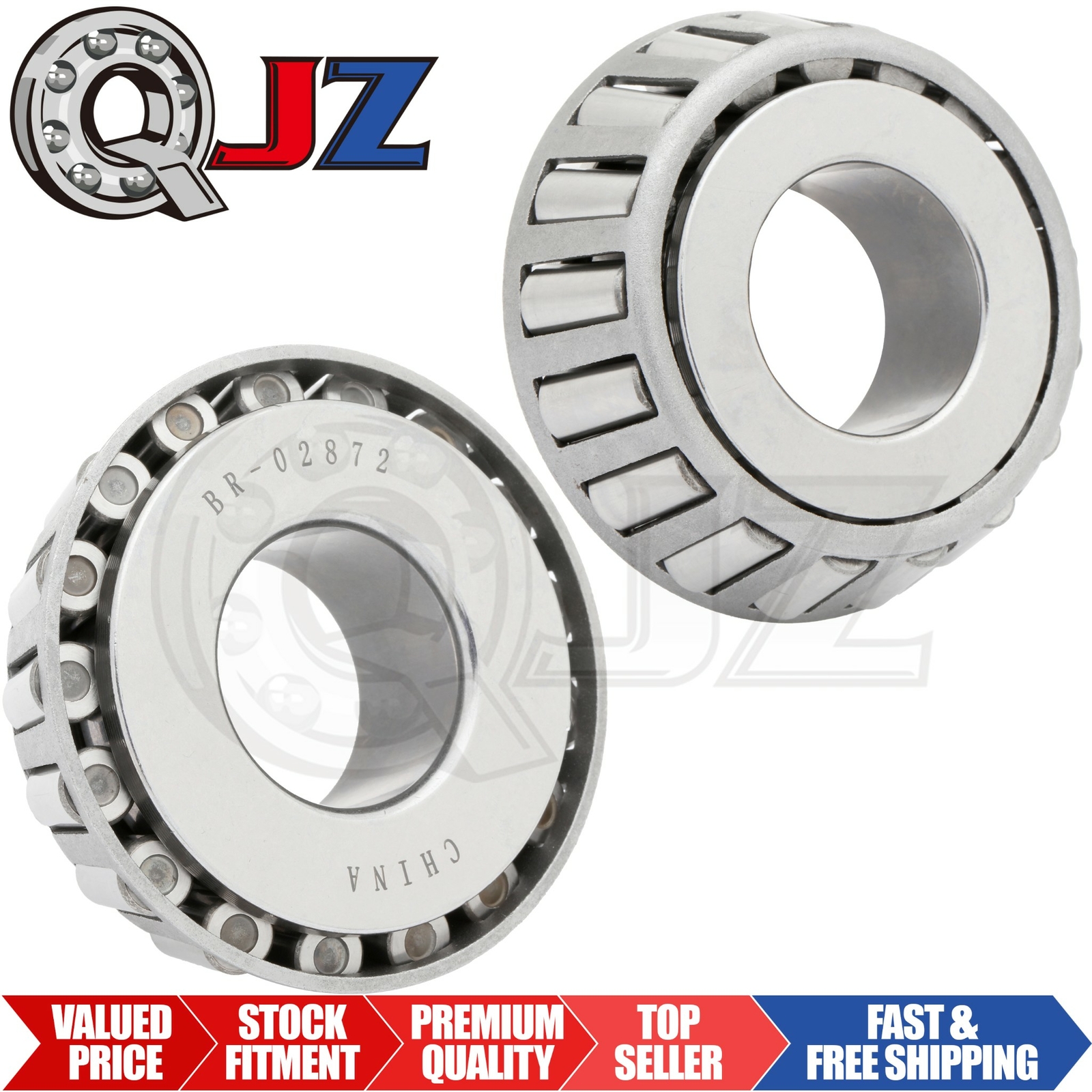 [(Qty.2)] New 02872 Tapered Roller Bearing Inner Cone [1.125in Bore x 0.875in W]