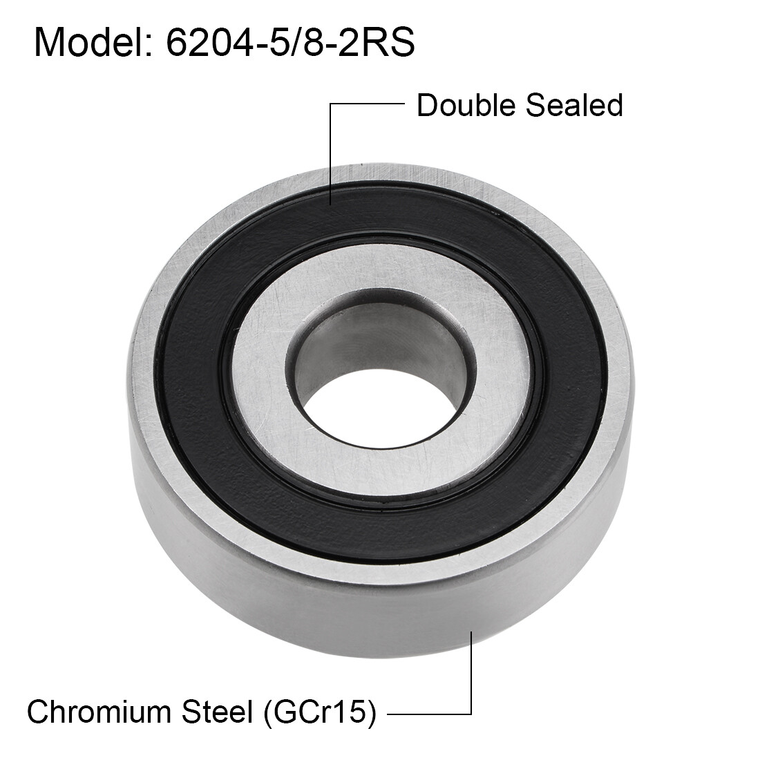 2pcs 6204-5/8-2RS Ball Bearings Z2 5/8″x47mmx14mm Double Sealed Chrome Steel