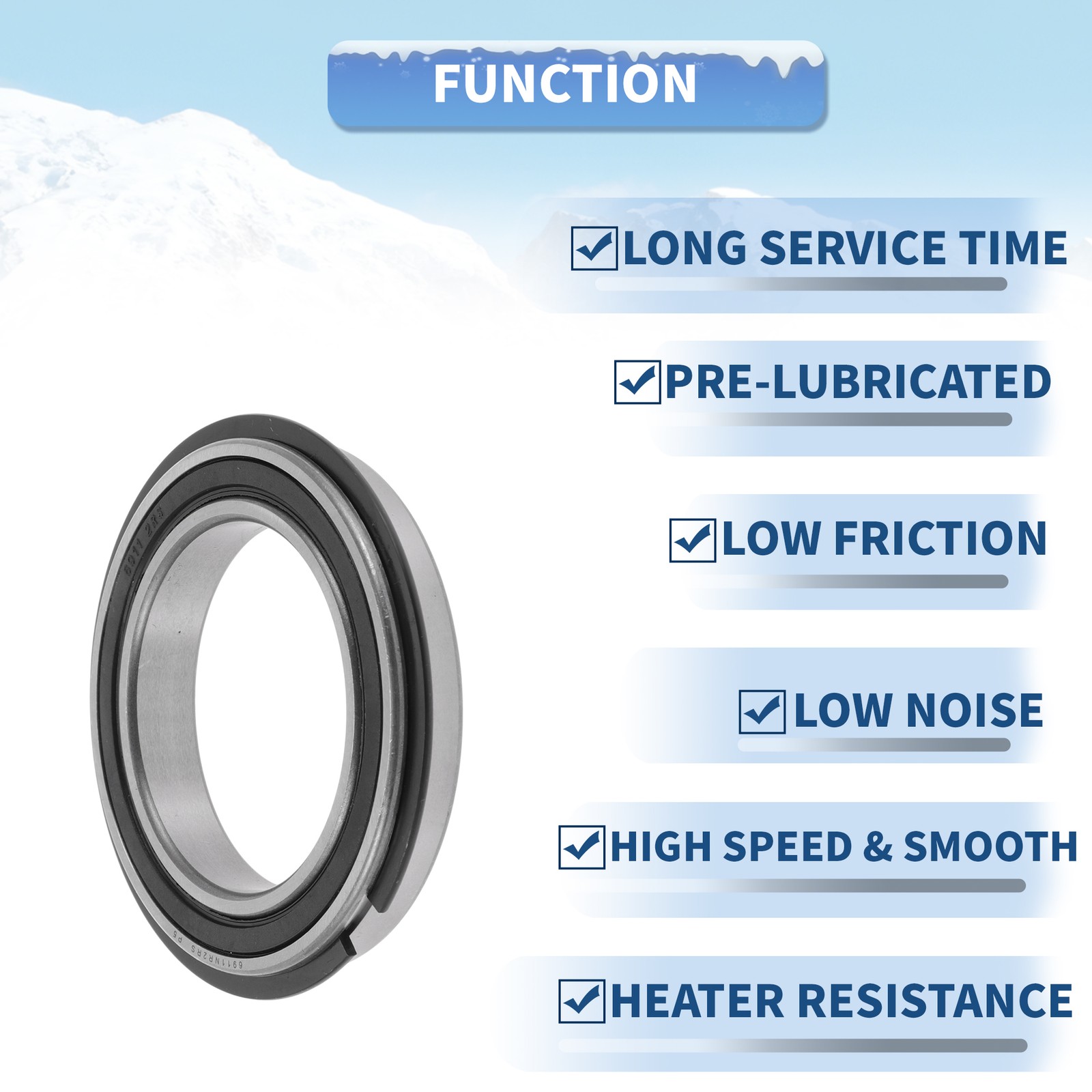 6911NR2RS Deep Groove Ball Bearings 55x80x13mm 1Pc Scooter Skateboard Wheel