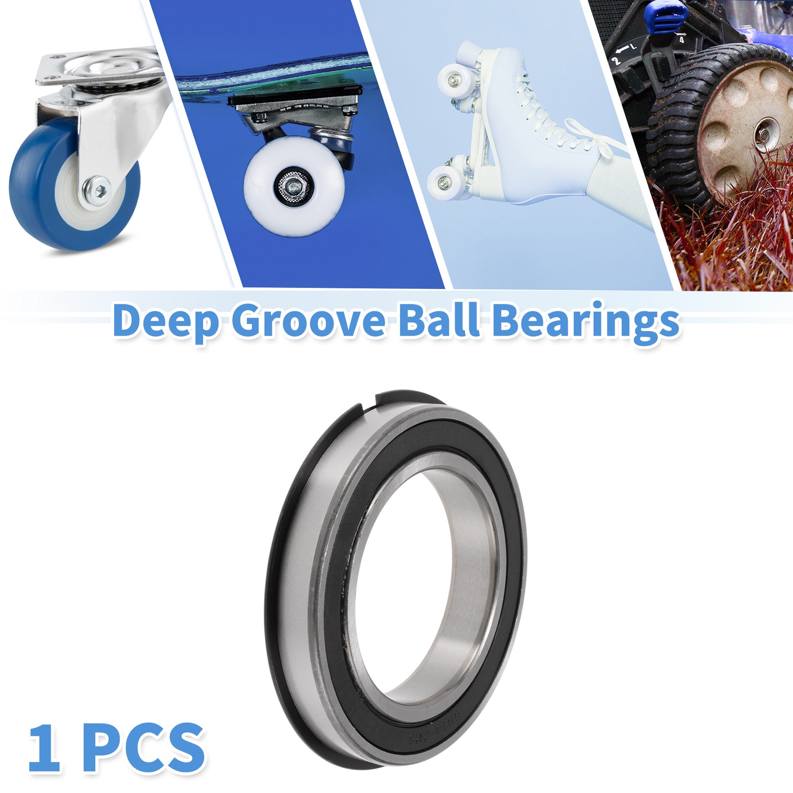 6018NR2RS Deep Groove Ball Bearings 90x140x24mm Scooter Skateboard Wheel
