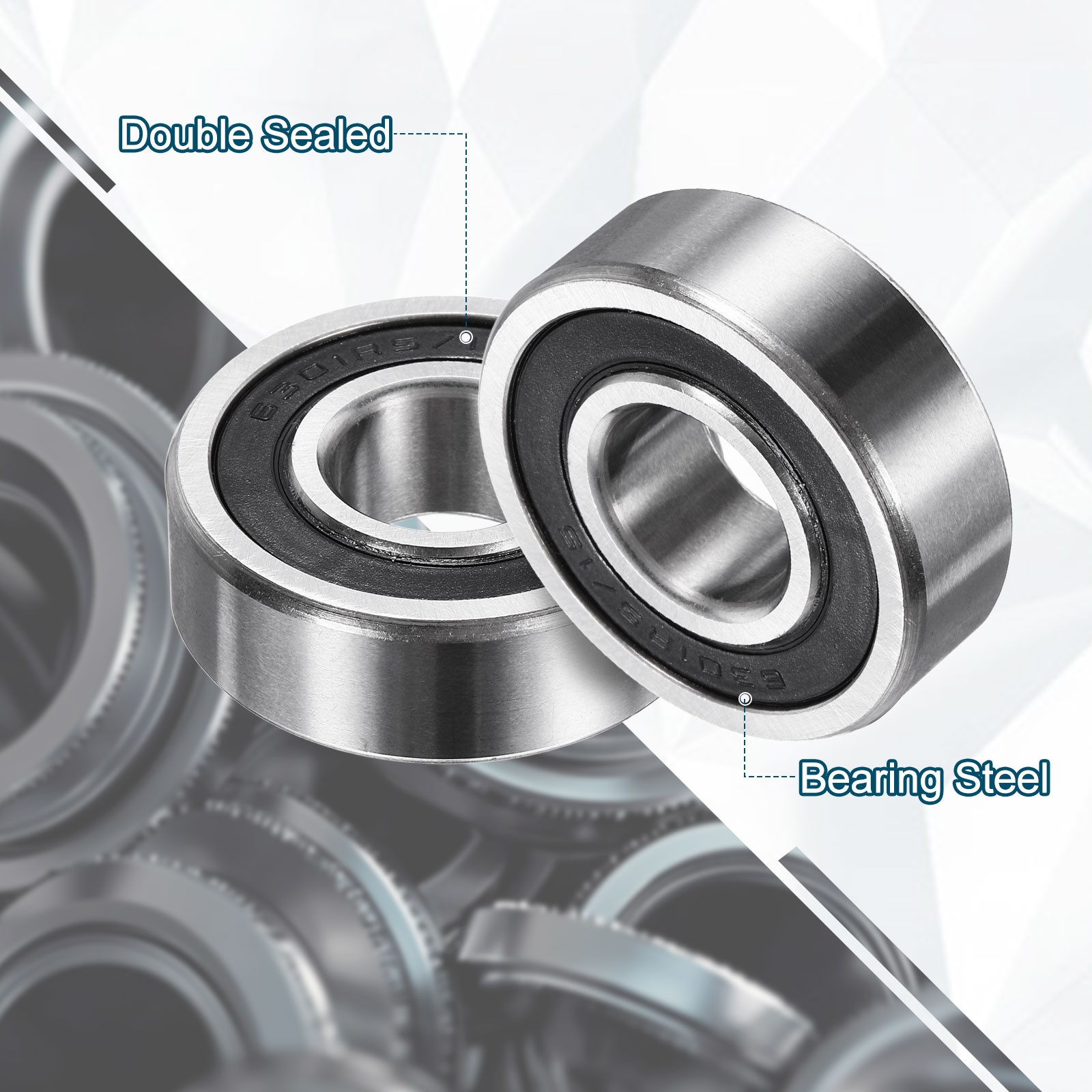 4 Non Standard Ball Bearings 153712-2RS for 15x37x12mm