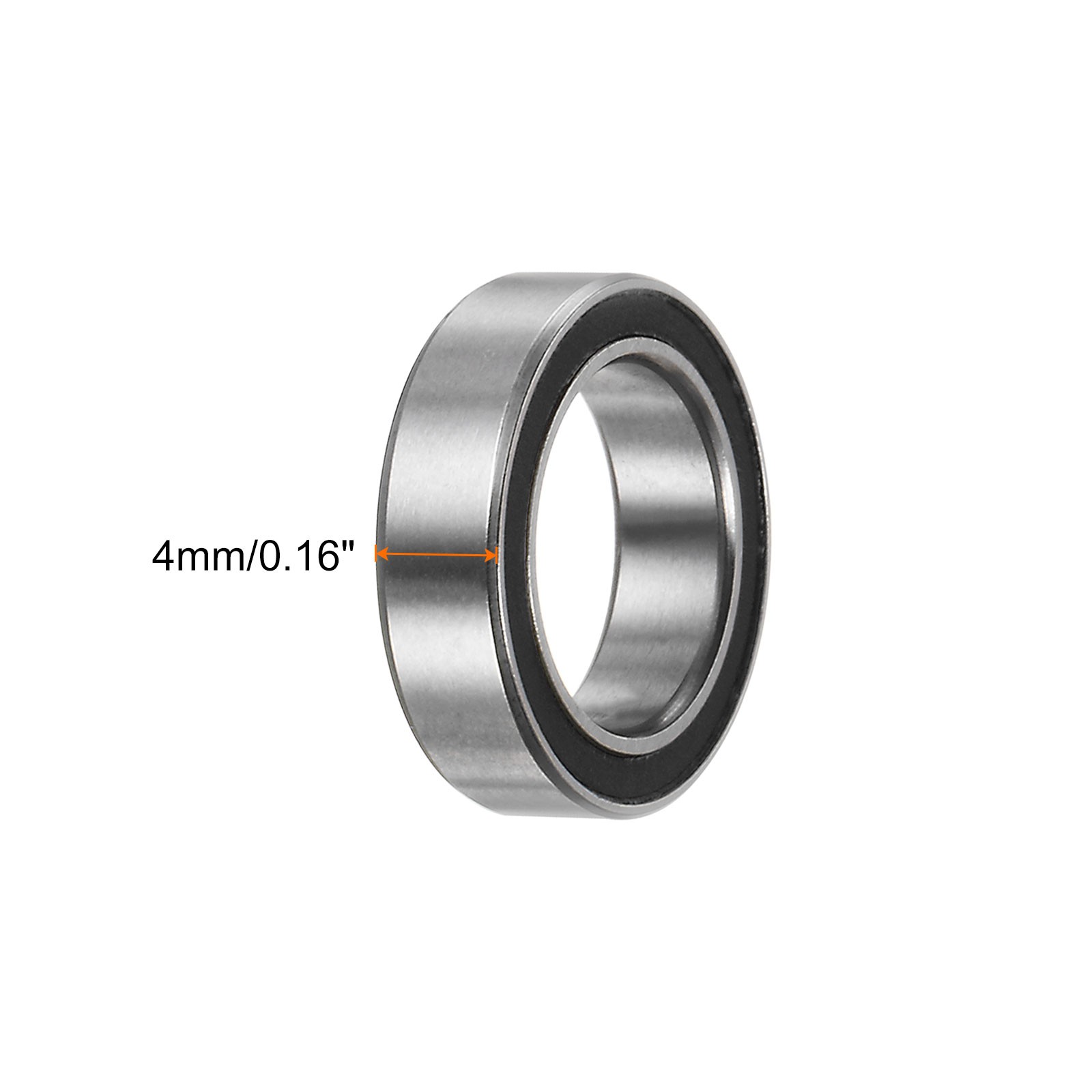 6700-2RS Deep Groove Ball Bearing,4pcs 10x15x4mm Z2 Bearings,Black