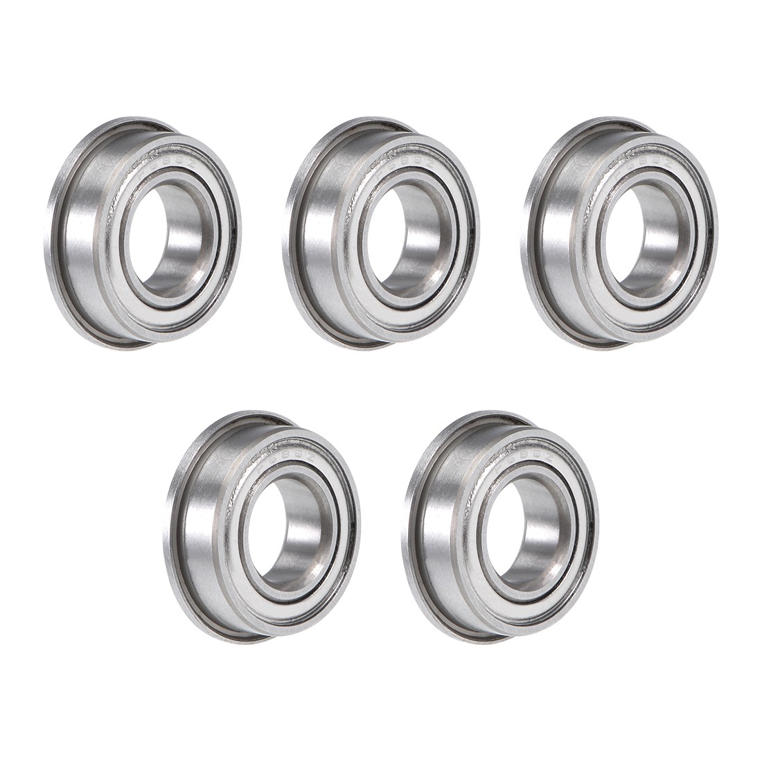 F688ZZ Flange Ball Bearing 8x16x5mm Shielded Chrome Steel Z2 Lever Bearings 5pcs