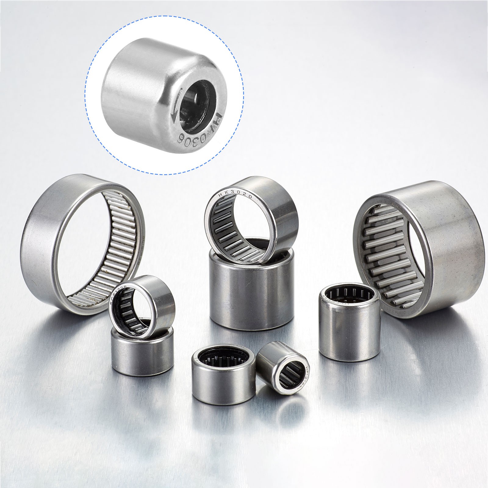 5Pack 3mmx6.5mmx6mm HF0306 Needle Roller Chromium Steel Open End Thrust Bearings