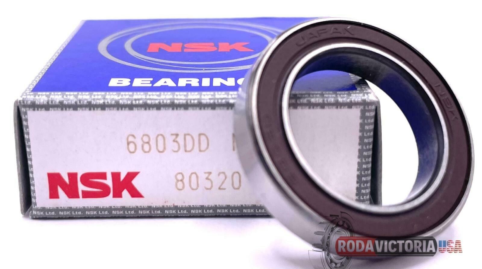 NSK 6803 DD Deep Groove Ball Bearing, Rubber Sealed 61803 2RS 17x26x5 mm