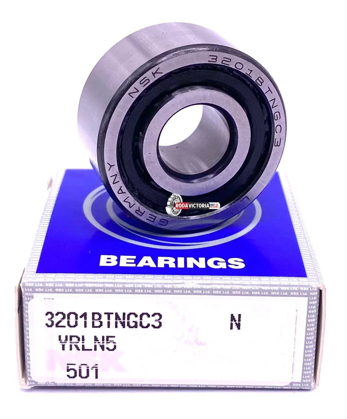 NSK 3201 B TNG C3 Double Row Angular Contact Ball Bearing 5201 12x32x15.9 mm