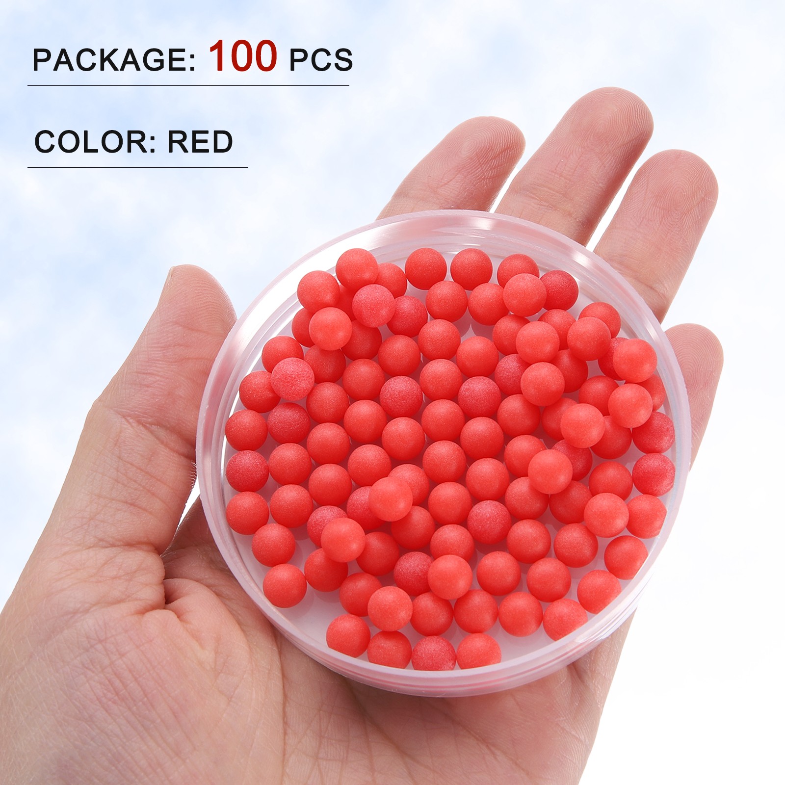 100pcs PP Plastic Bearing Balls 1/4″ Solid Plastic Balls G2 Precision Red