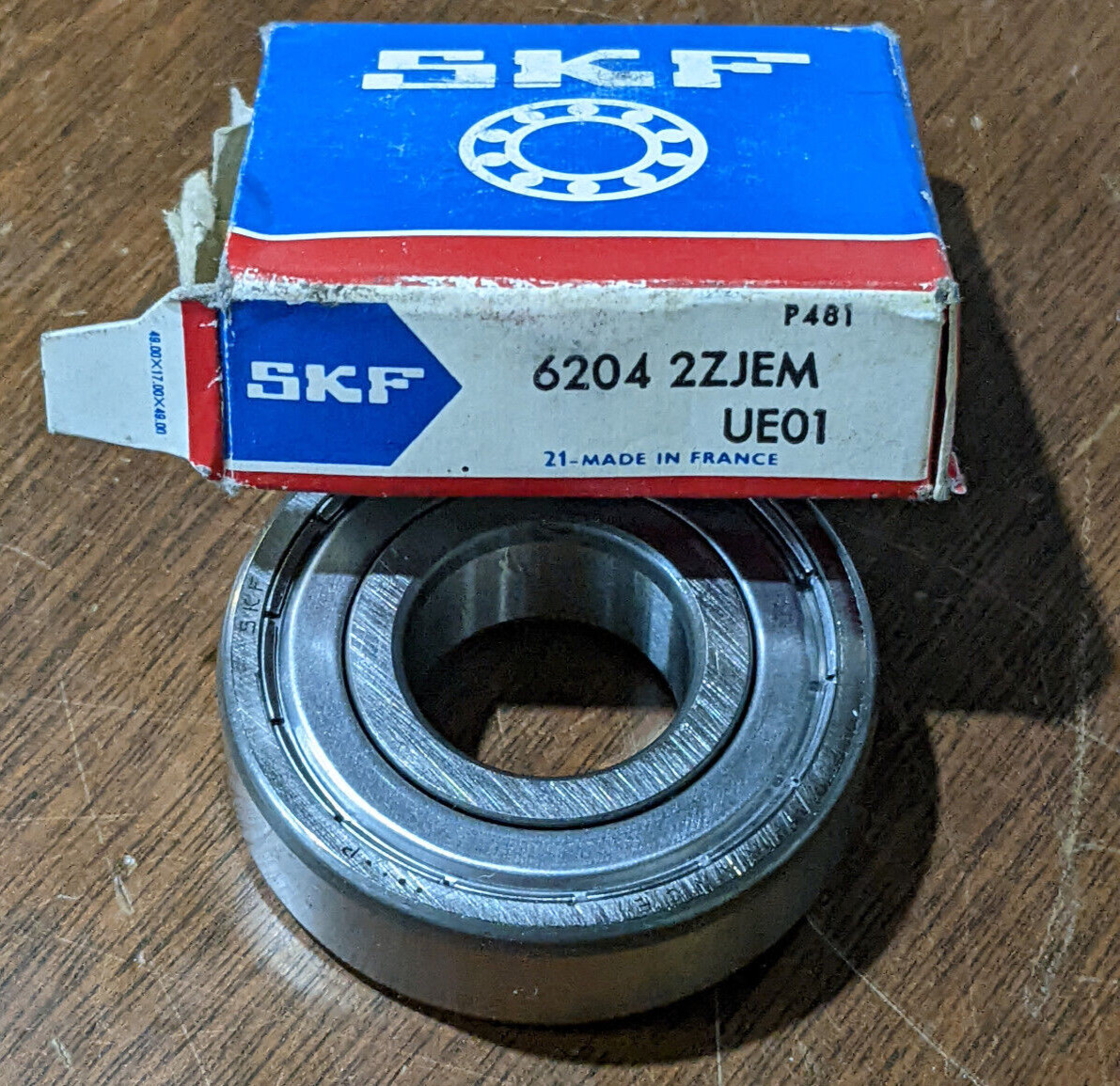 SKF Model: 6004-2ZJEM-UE01 Deep Grove Bearing. New Old Stock