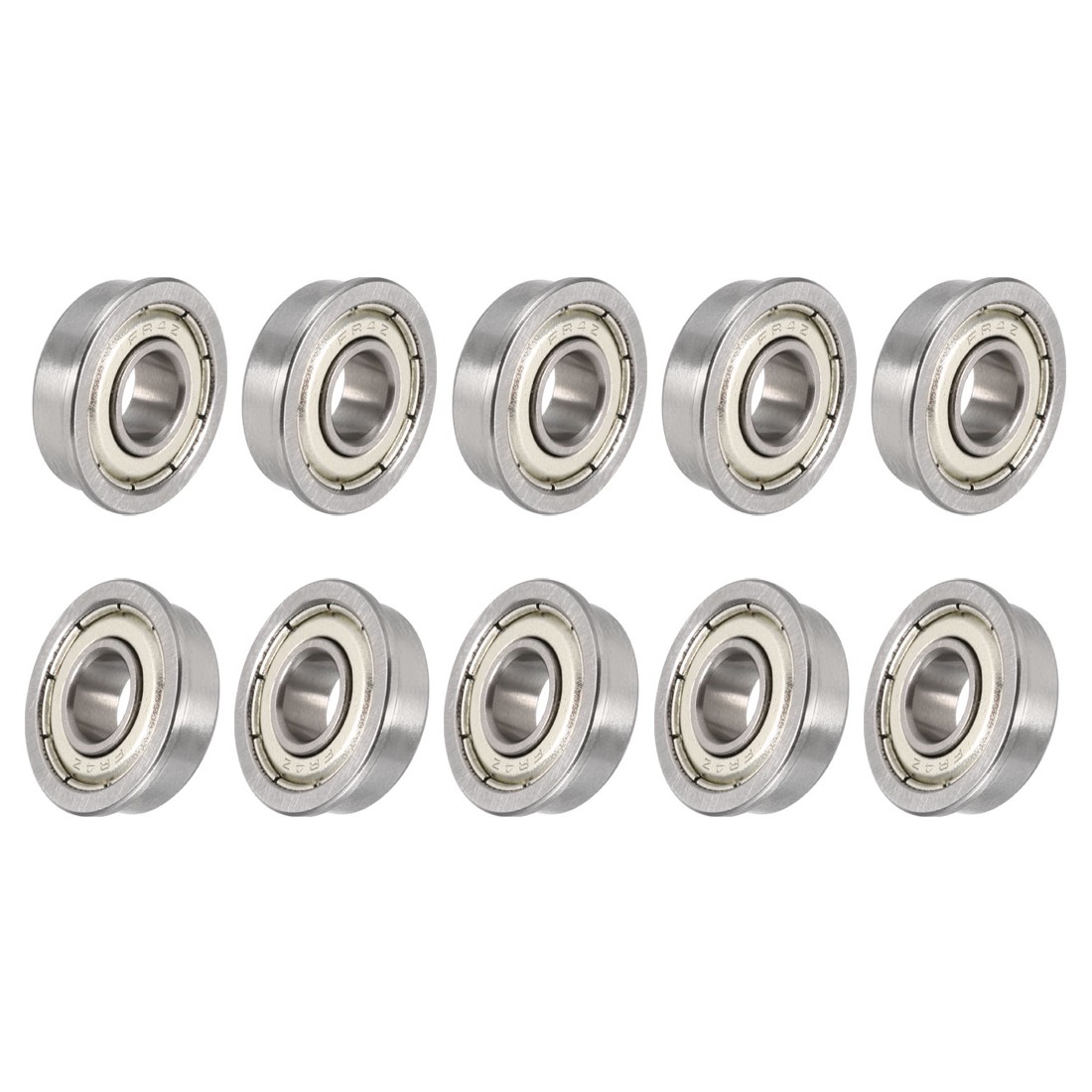 10PCS FR4ZZ Flange Ball Bearing Double Shielded GCr15 Chrome 1/4″x5/8″x0.196″