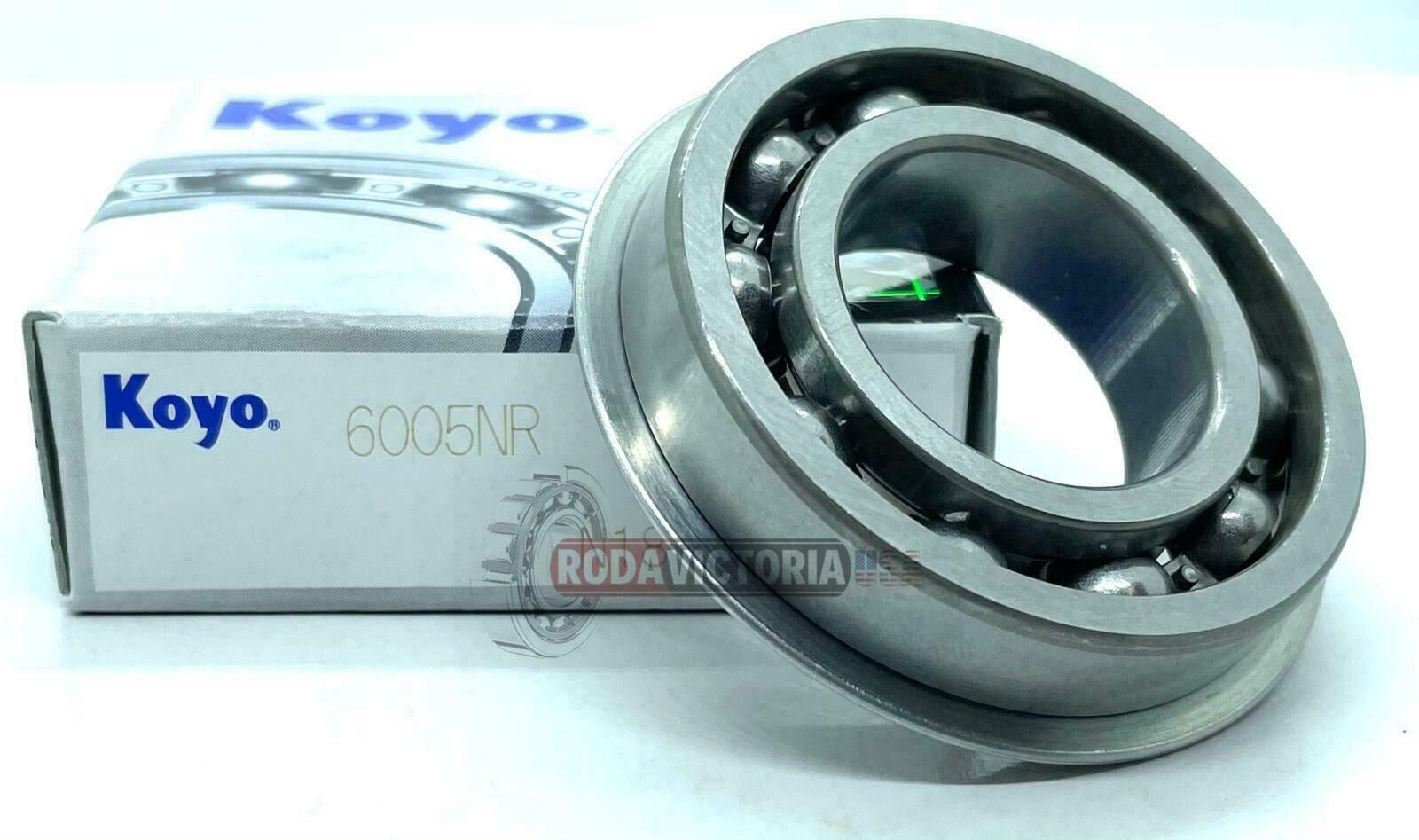 KOYO 6005NR Bearing Open Snap Ring Japan 25x47x12 Ball Bearings 6005 NR