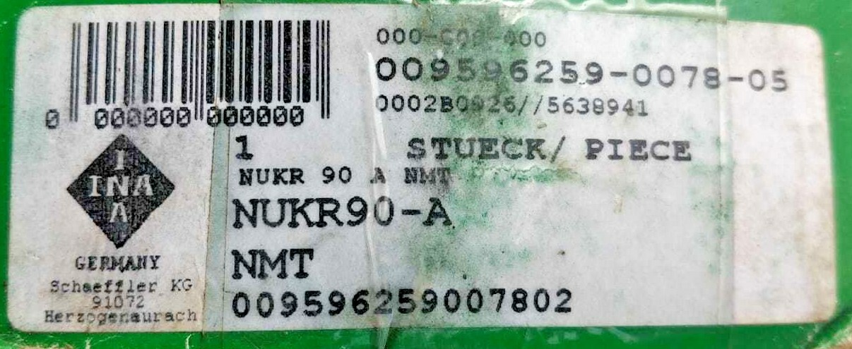 NUKR 90-A FULL COMPLEMENT Stud Type Track Rollers BEARING NEW INA NUKR90-A