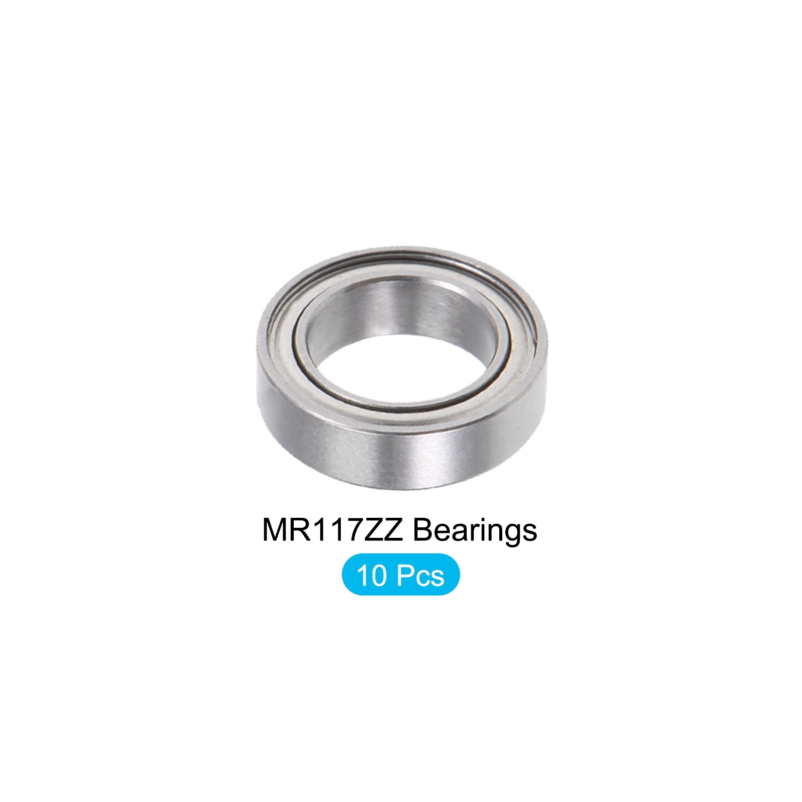 Deep Groove Ball Bearings (MR117ZZ, 7mmx11mmx3mm) 10Pcs, Chromium Steel