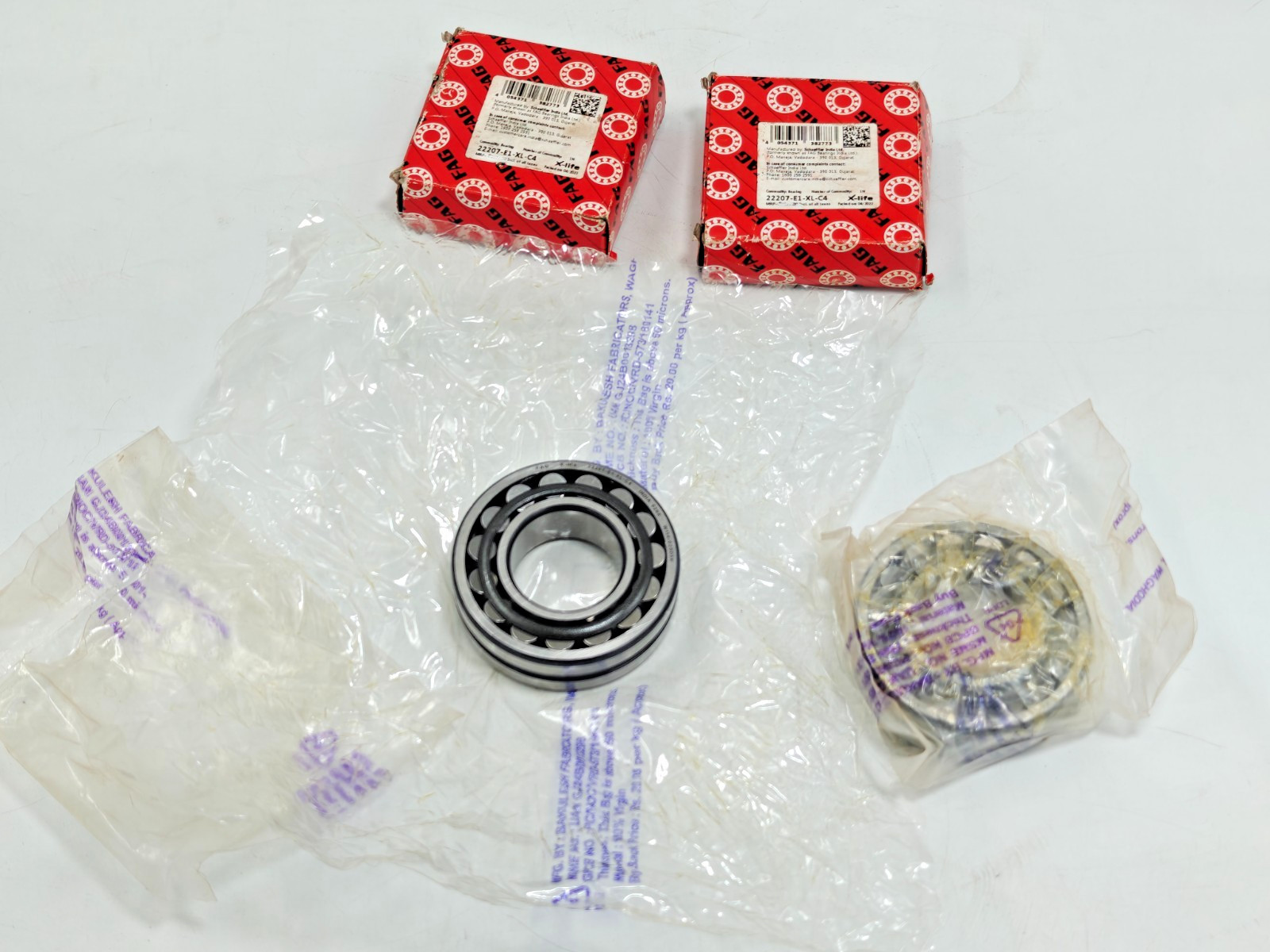 (2Qty.) 22207-E1-XL-C4 FAG X-Life Spherical Roller Bearing 22207 C4 35x72x23mm