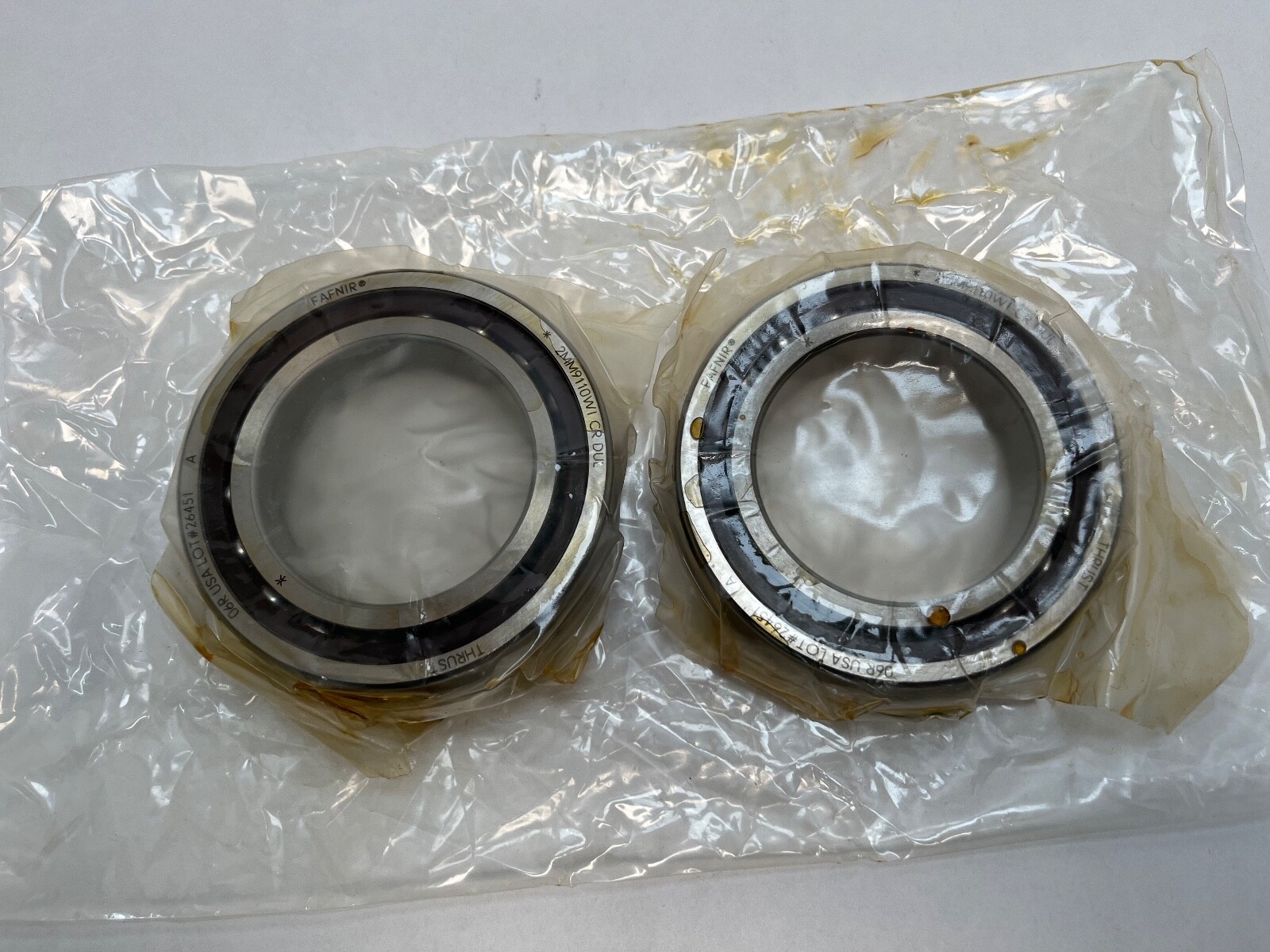 Fafnir 2MM9110WI-DUL Bearing 50x80x16mm 2MM 9110 WI CR DUL 7010-C USA 2 Pcs