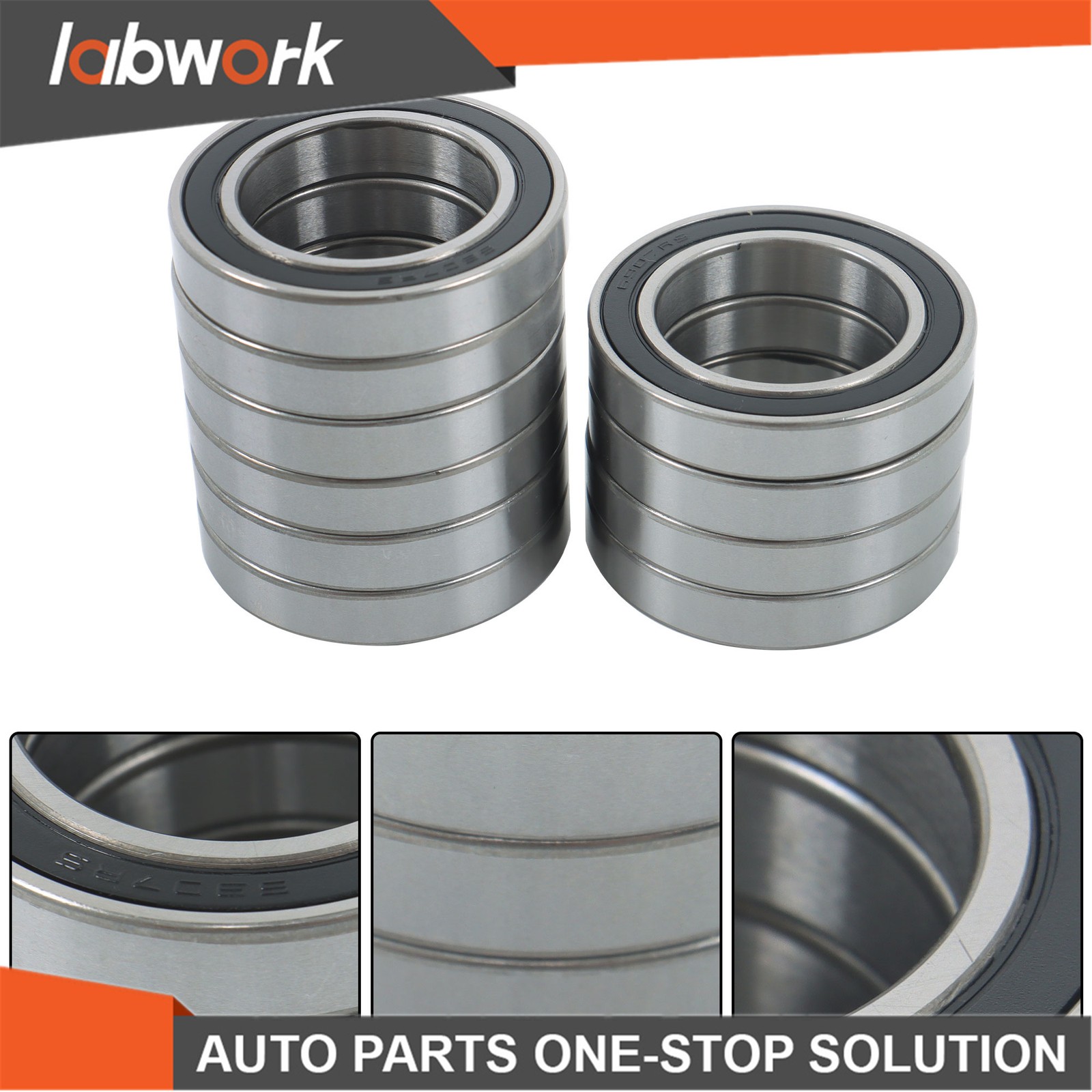Labwork 6907-2RS Deep Groove Bearings 10pcs 35x55x10mm Rubber Sealed Set