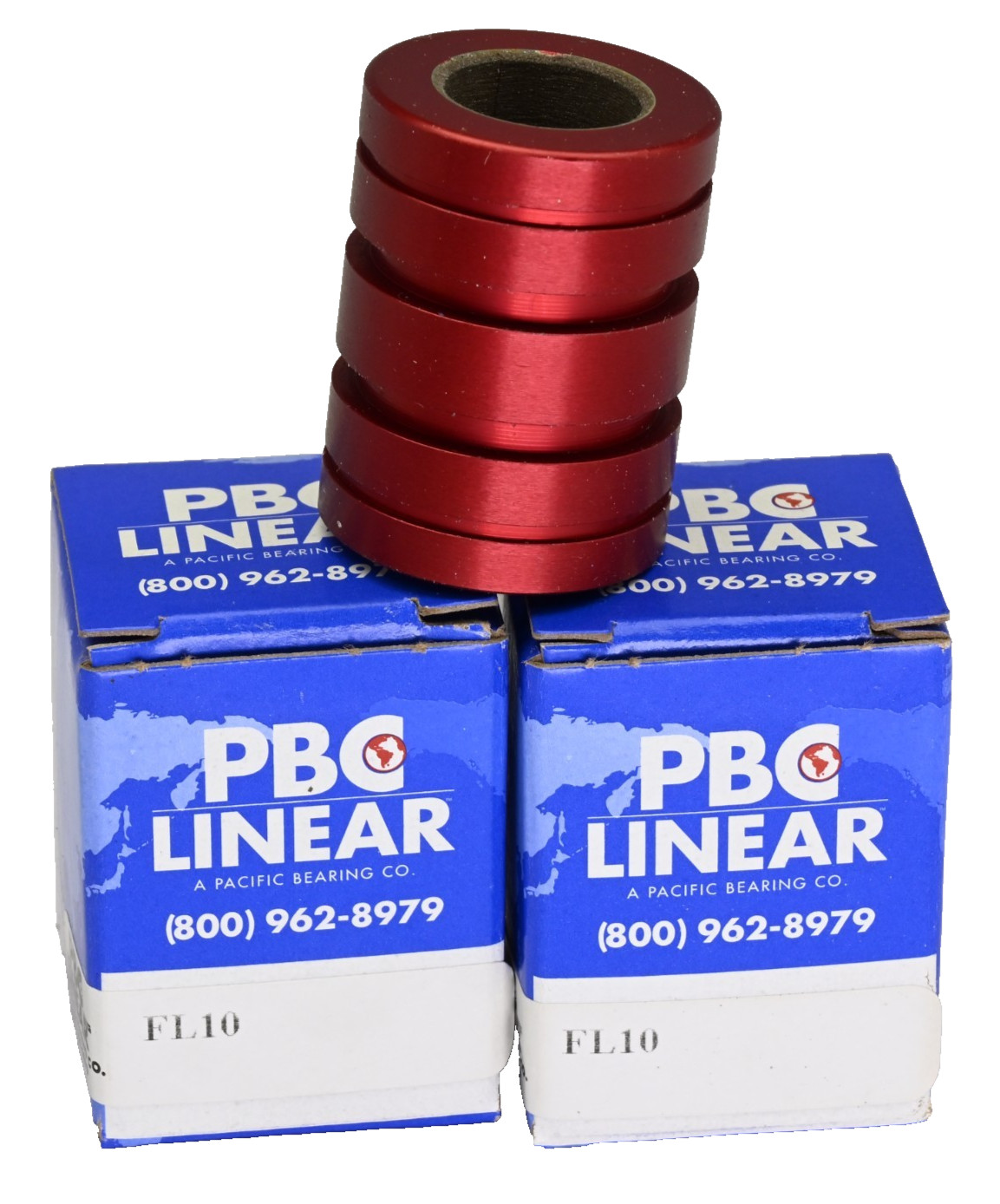 Lot of 2x PBC Linear FL10 Plain Linear Bearing 0.6250″ Shaft Diameter