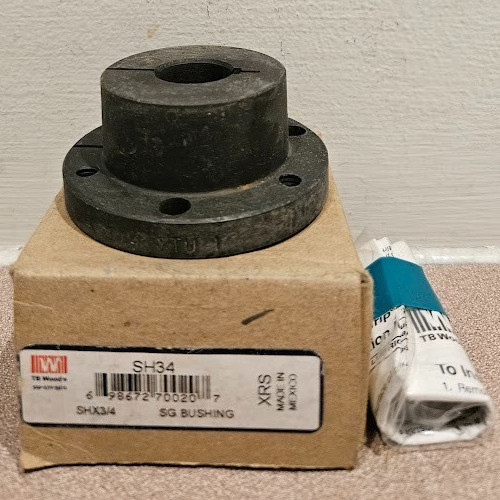 TB Woods SH34 SHX3/4 QD Bushing 3/4″ Bore SG Split Taper Keyed Bushing