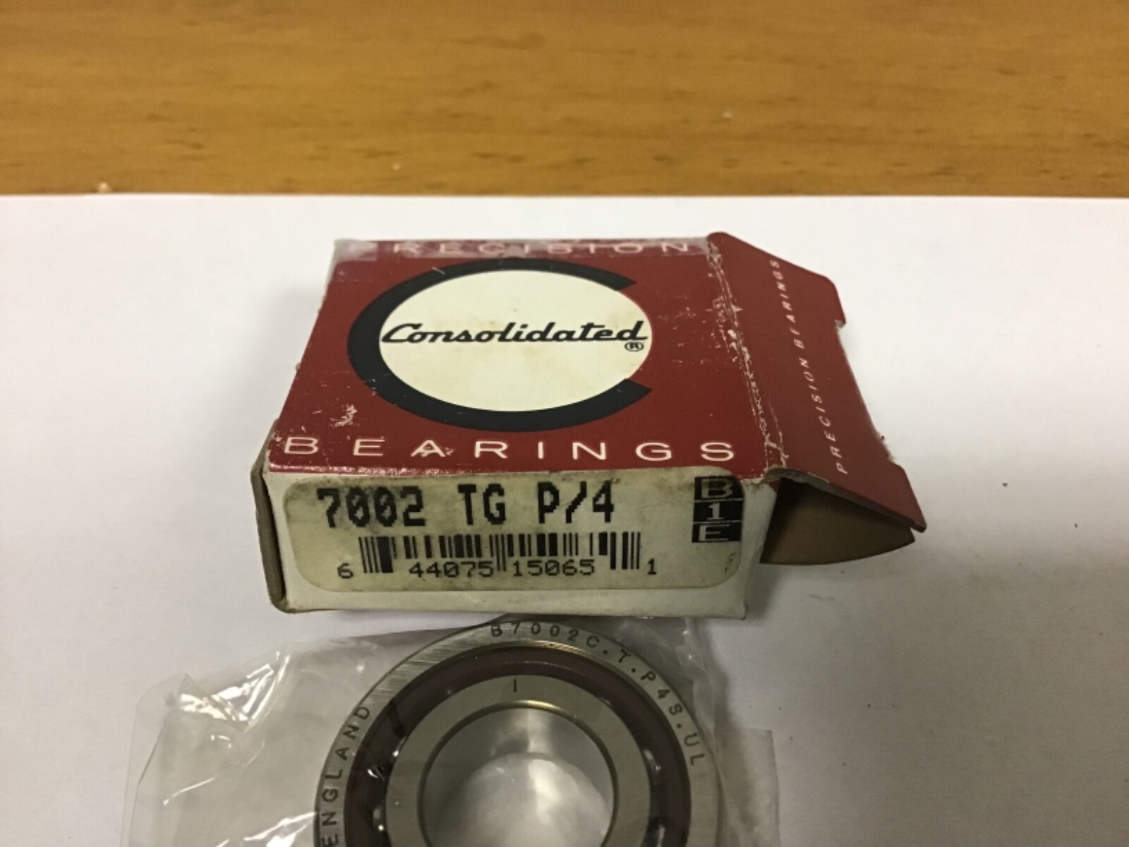 New. Consolidated 7002 TG P/4 Precision Bearing, 15mm ID, 32mm OD, 9mm Width