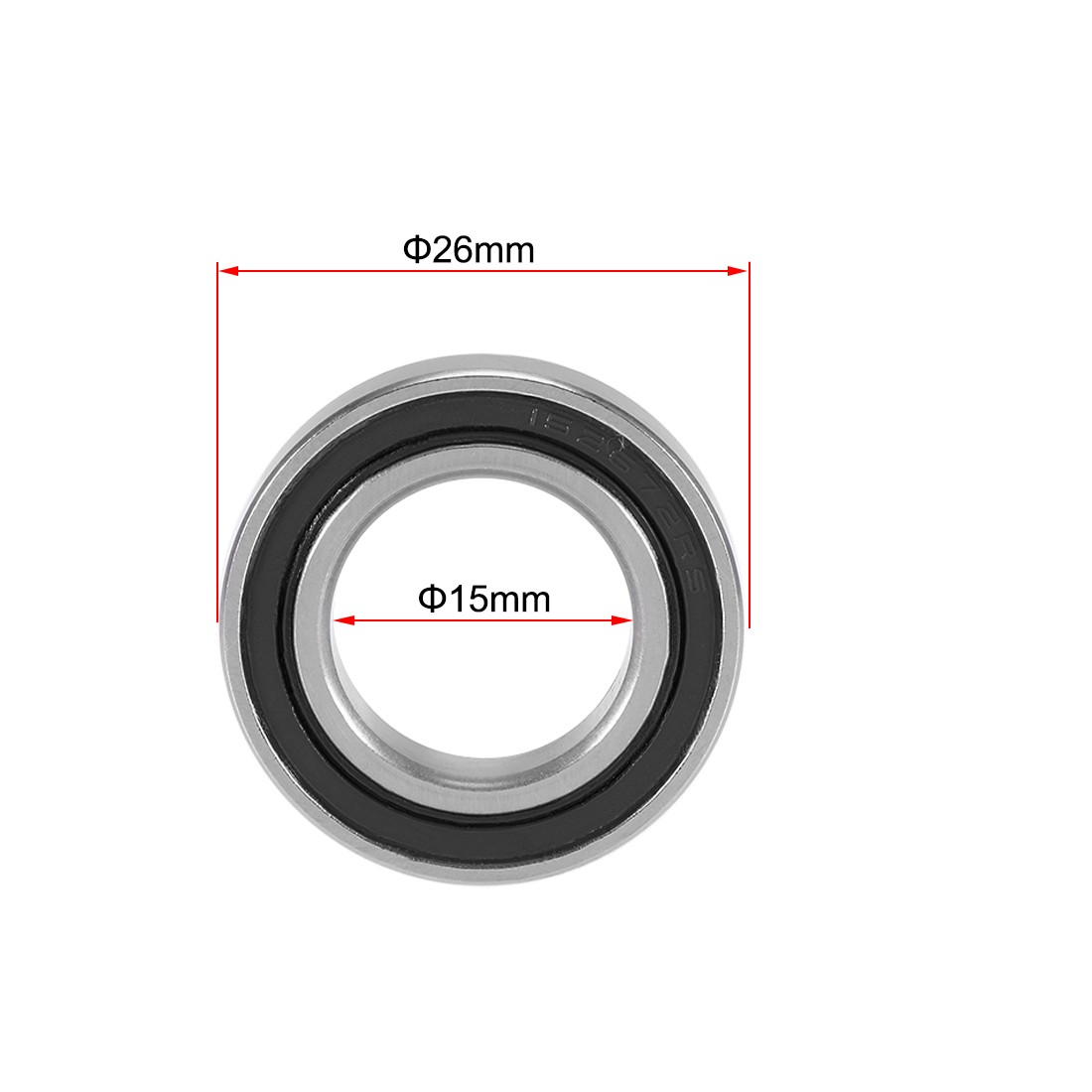 15267-2RS Deep Groove Ball Bearings Double Sealed Chrome Steel P0 5pcs