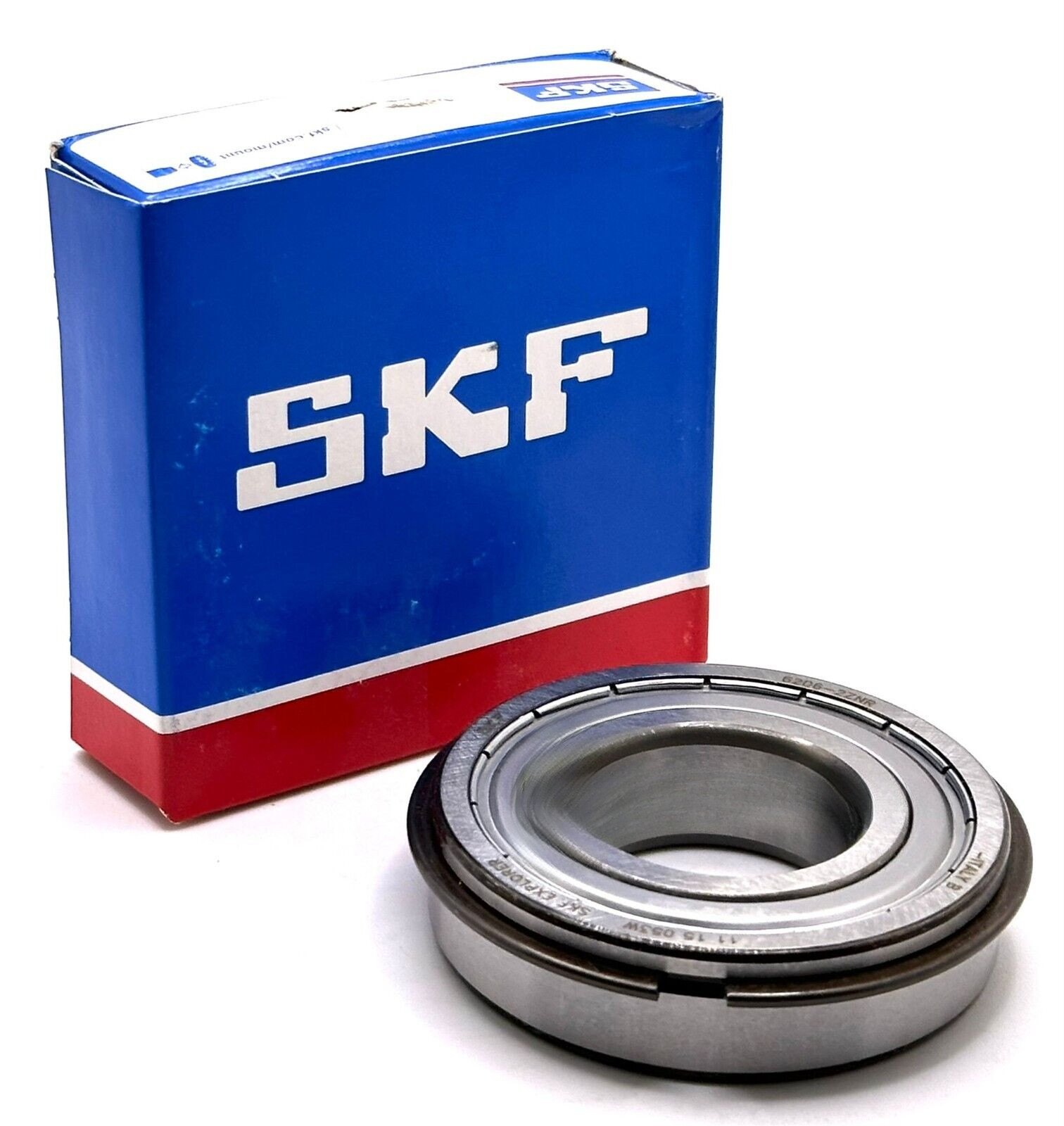 SKF 6206 ZZ NR BALL BEARING, METAL SHIELDED + SNAP RING 30x62x16mm
