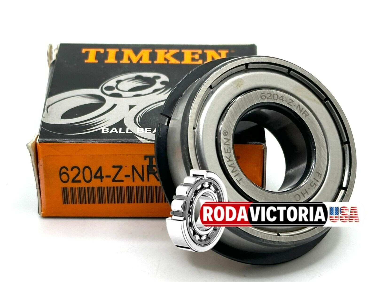 TIMKEN 6204 ZNR BALL BEARING, METAL SHIELDED ONE SIDE + SNAP RING 20x47x14mm