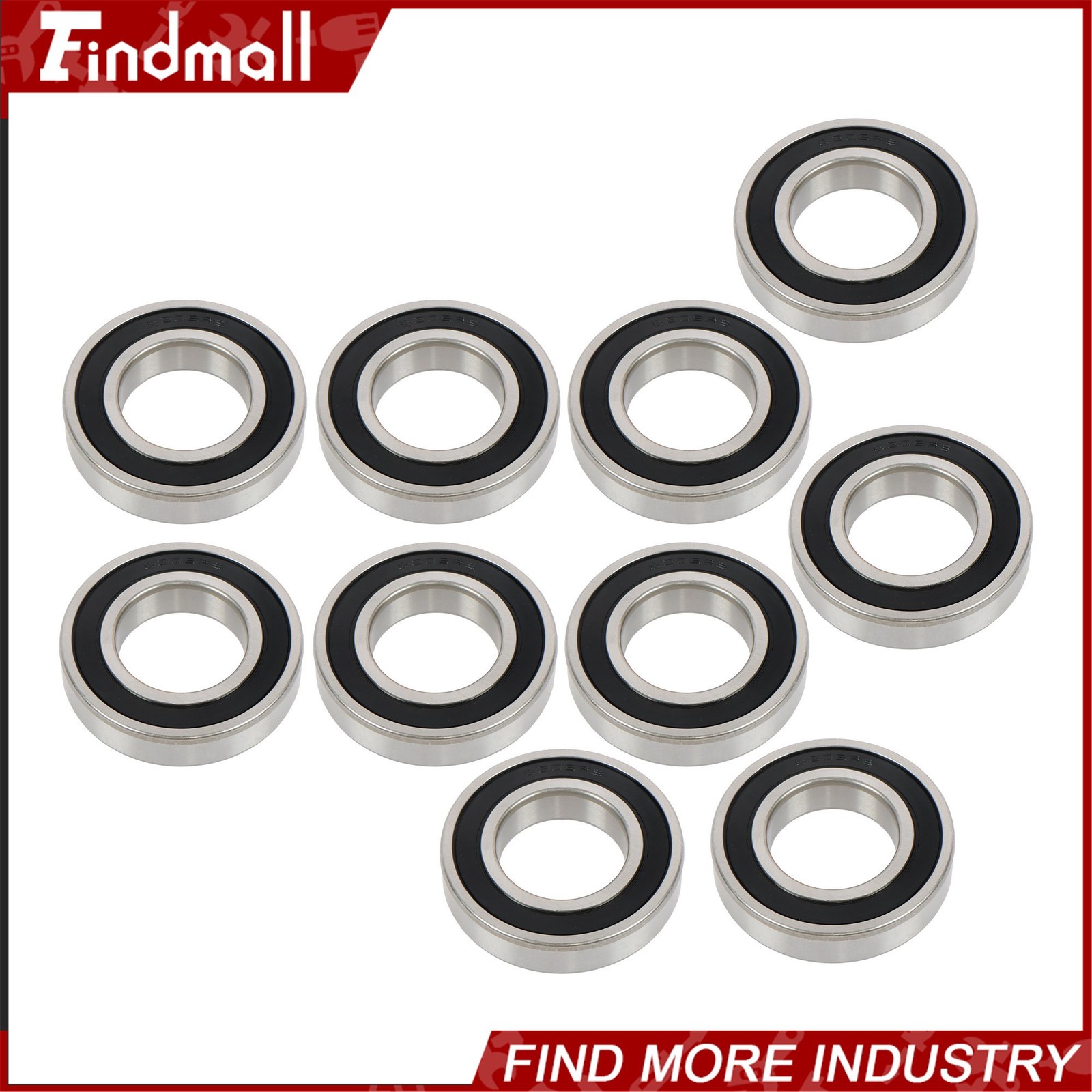 Findmall 6209-2RS Deep Groove Bearings 10 Pack 45mm x85mm x19mm Rubber Sealed