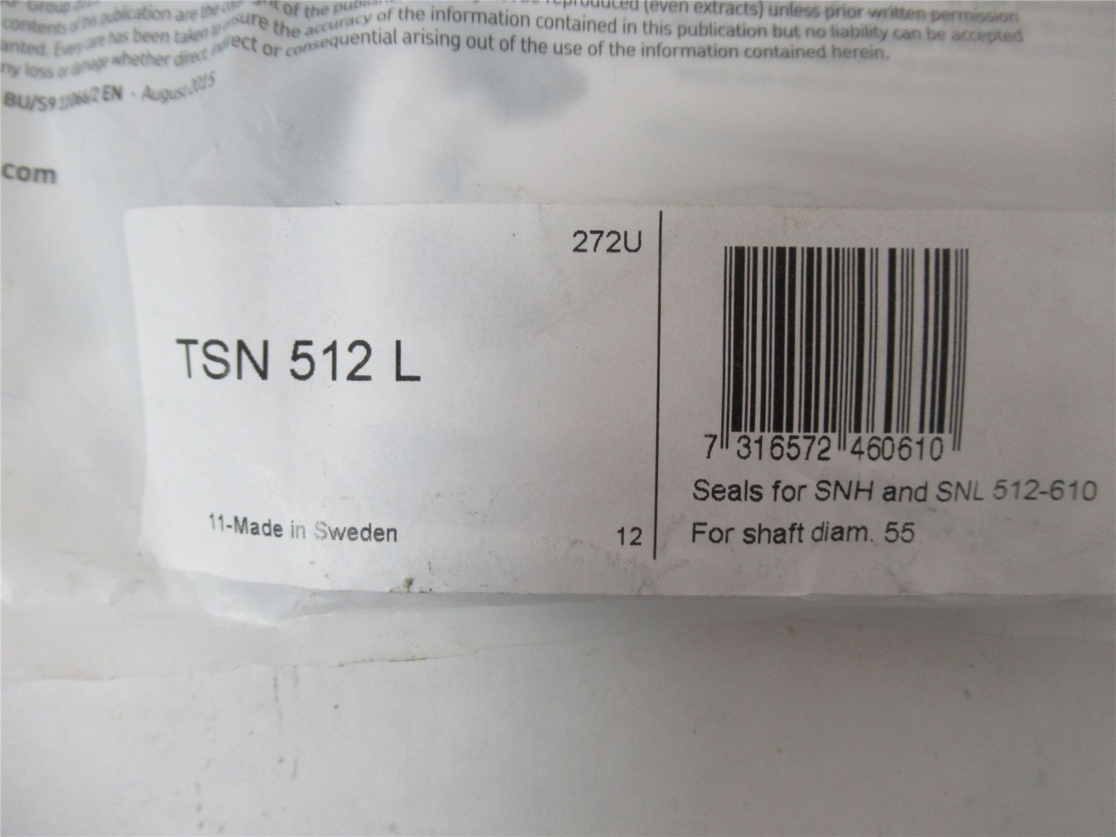252843 New-No Box; SKF TSN512L Bearing Seal Four Lip 55 mm Shaft size