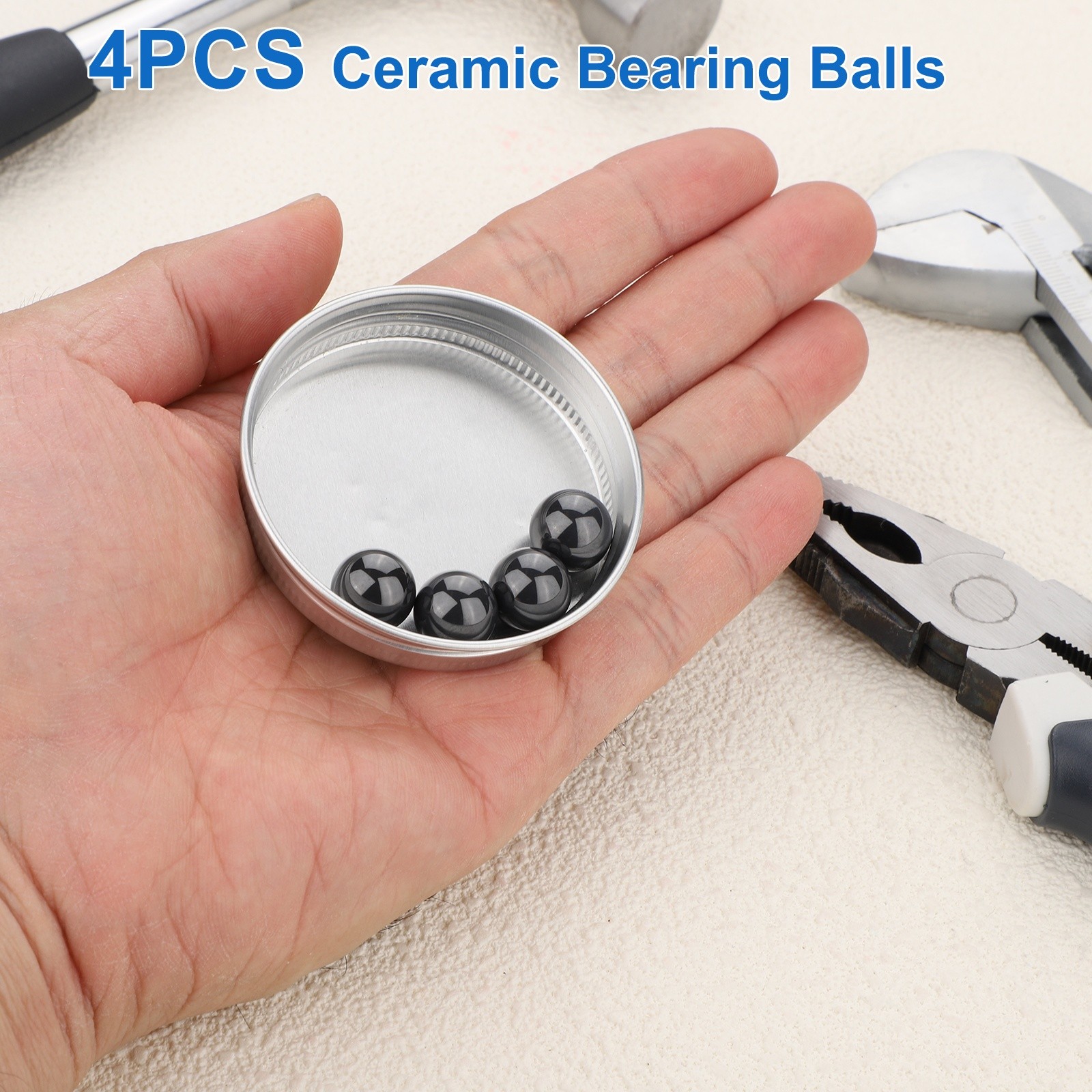 4pcs Ceramic Bearing Balls 29/64″ 11.509mm, Si3N4 Silicon Nitride G10 Precision