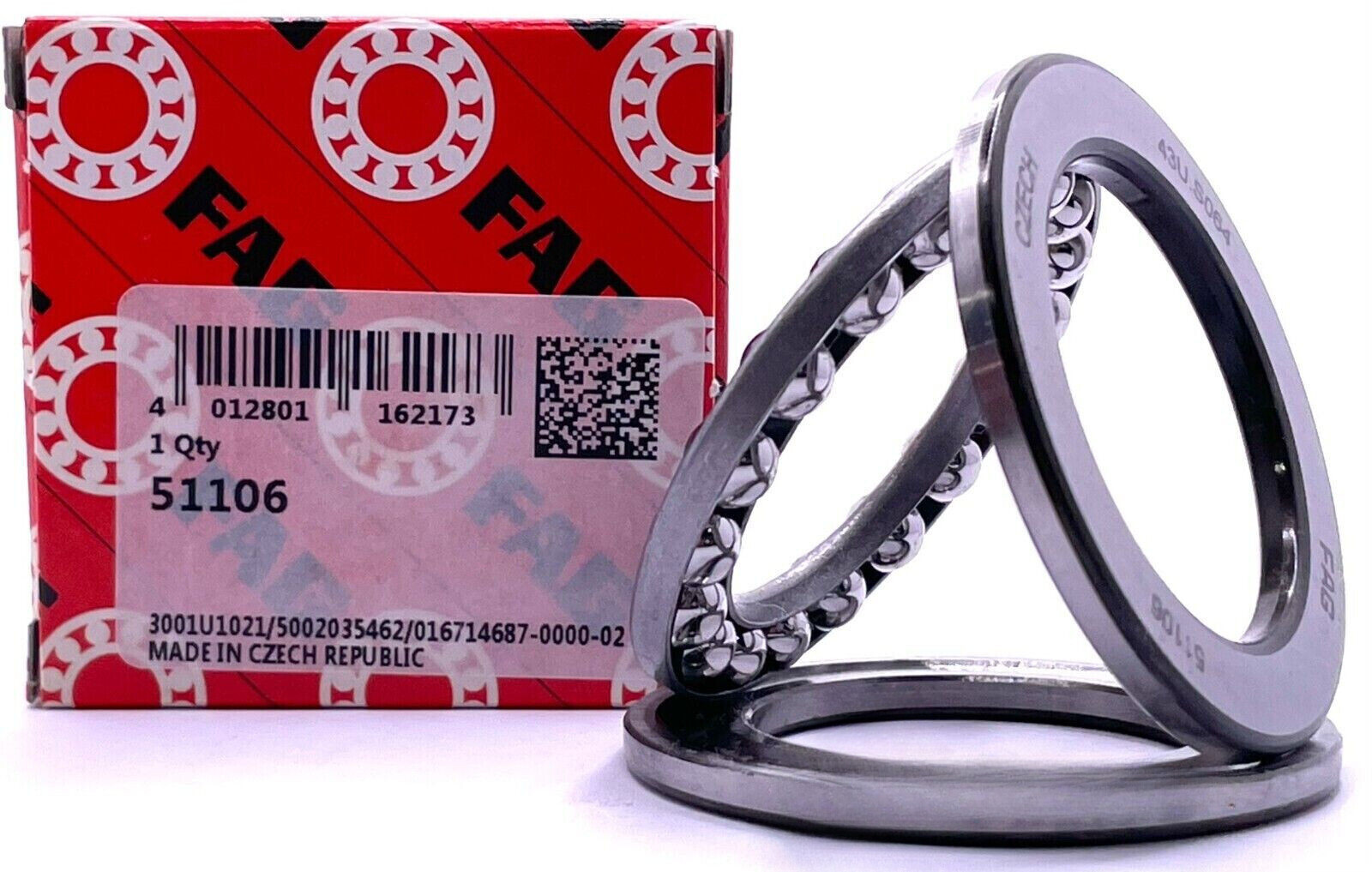 FAG 51106 Thrust Ball Bearing 30x47x11 30mm ID x 47mm OD x 11mm Wide