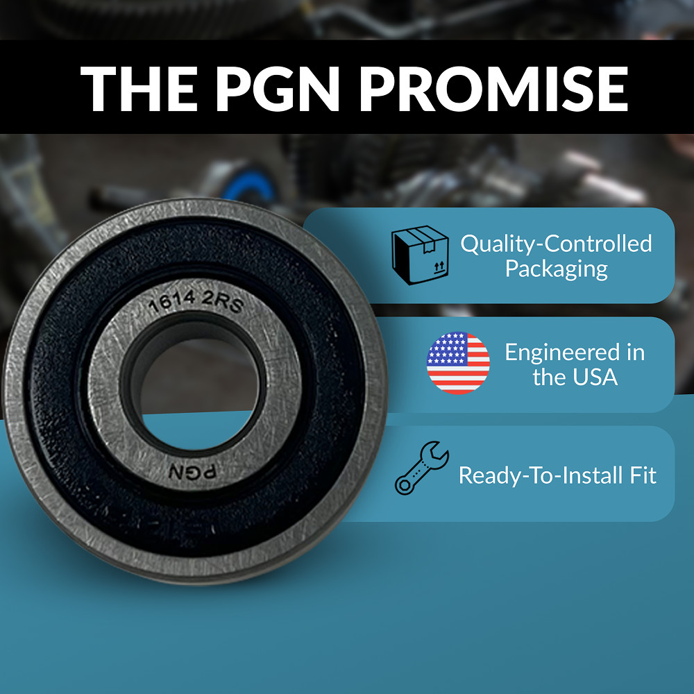 PGN (10 Pack) 1614-2RS Bearing – Lubricated Chrome Steel Sealed Ball Bearing