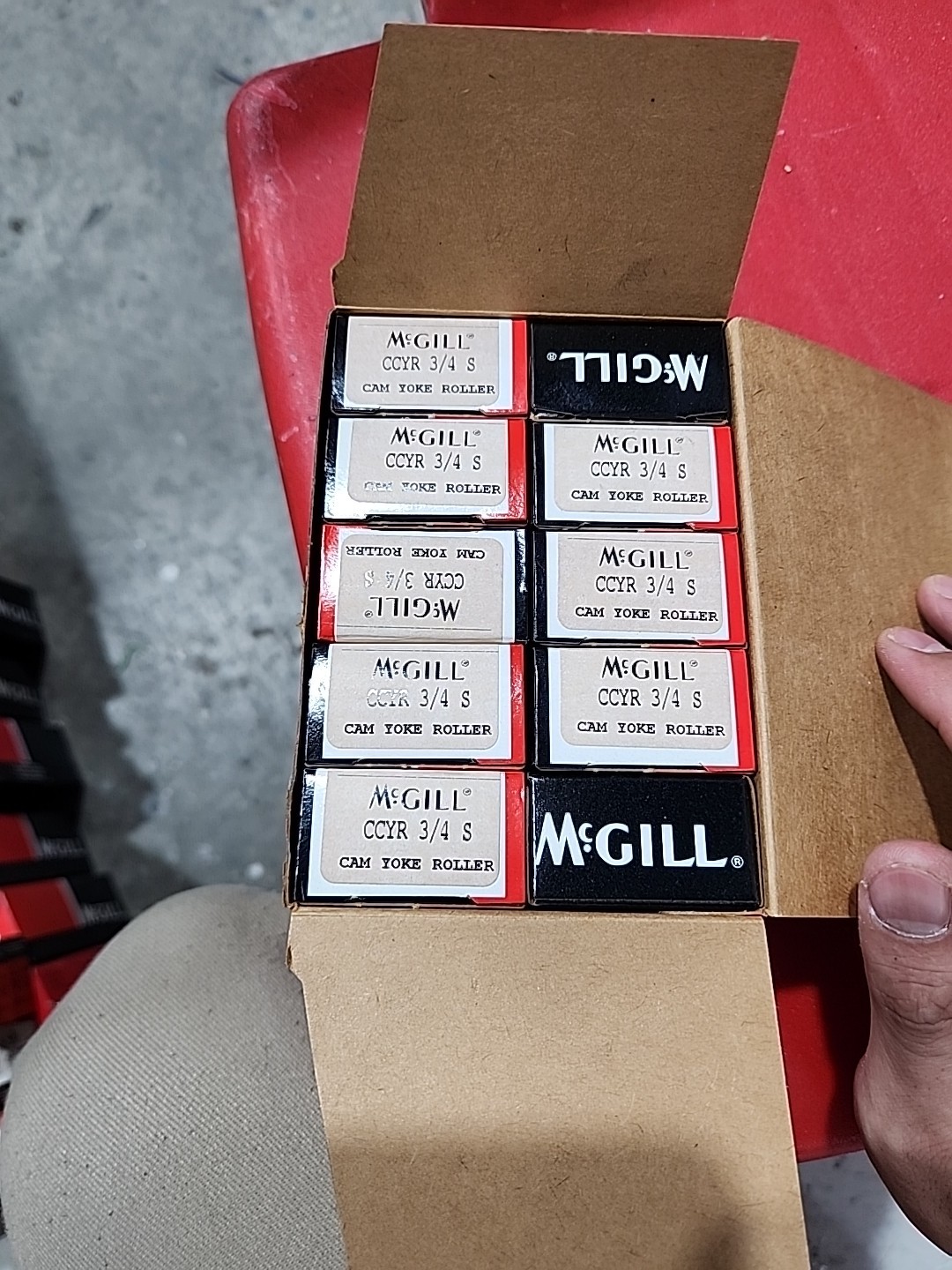 LOT OF 10 NEW McGill CCYR 3/4 S Crowned Yoke Roller