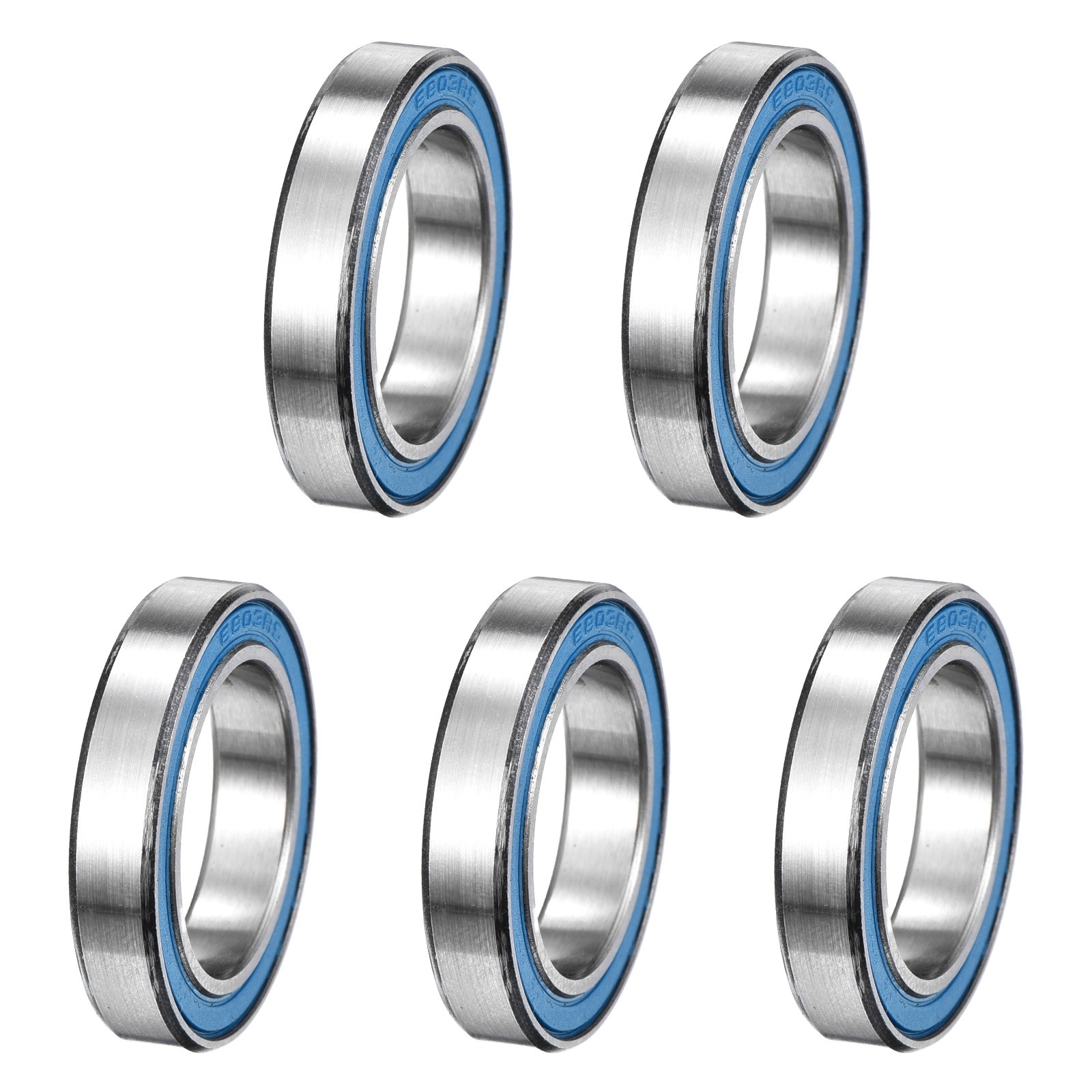 5 Pcs 17x26x5mm 6803-2RS Deep Groove Bearing Double Sealed Chrome Steel ABEC-7