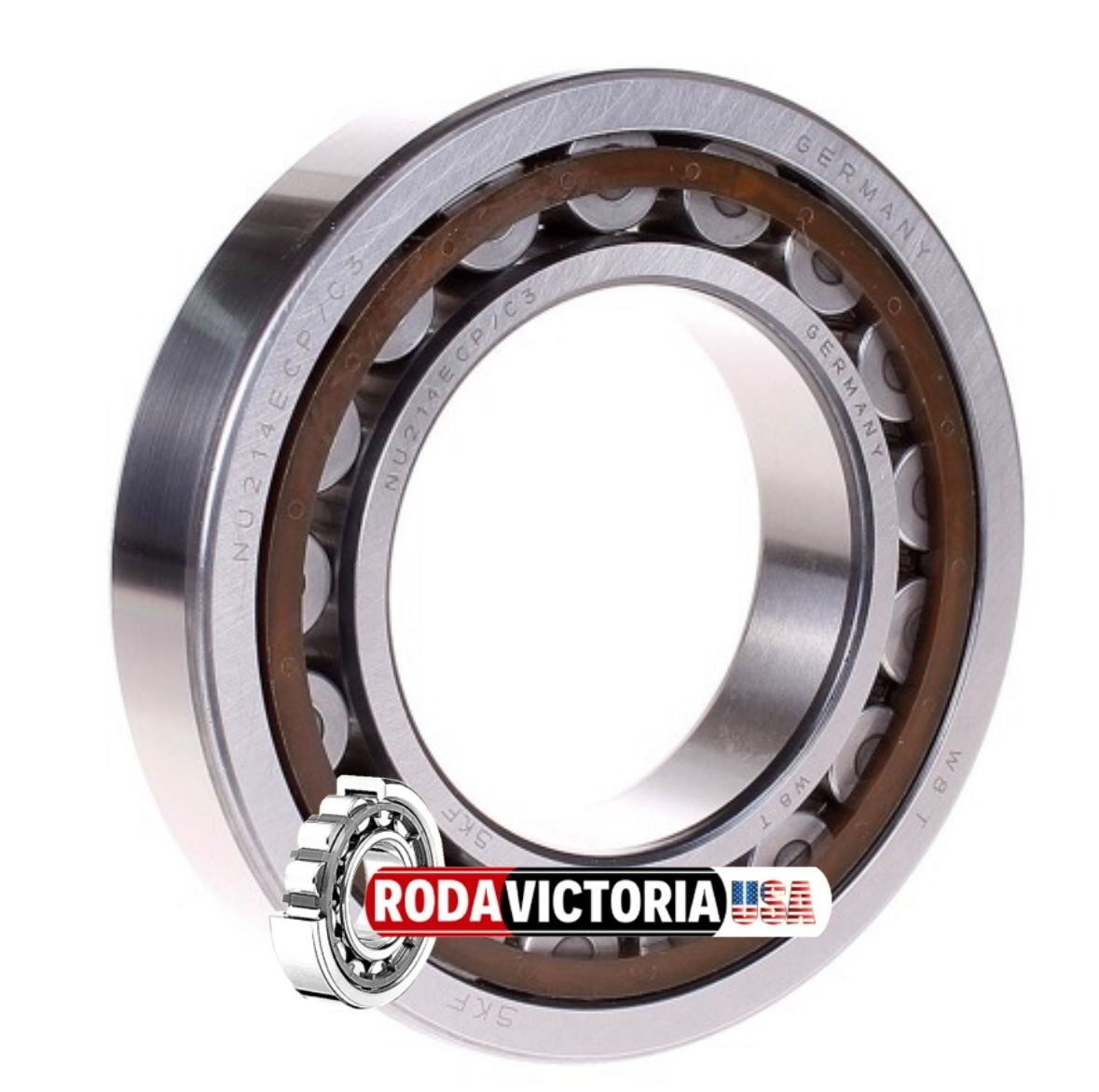 SKF GERMANY NU214 ECP CYLINDRICAL ROLLER BEARING 70x125x24mm