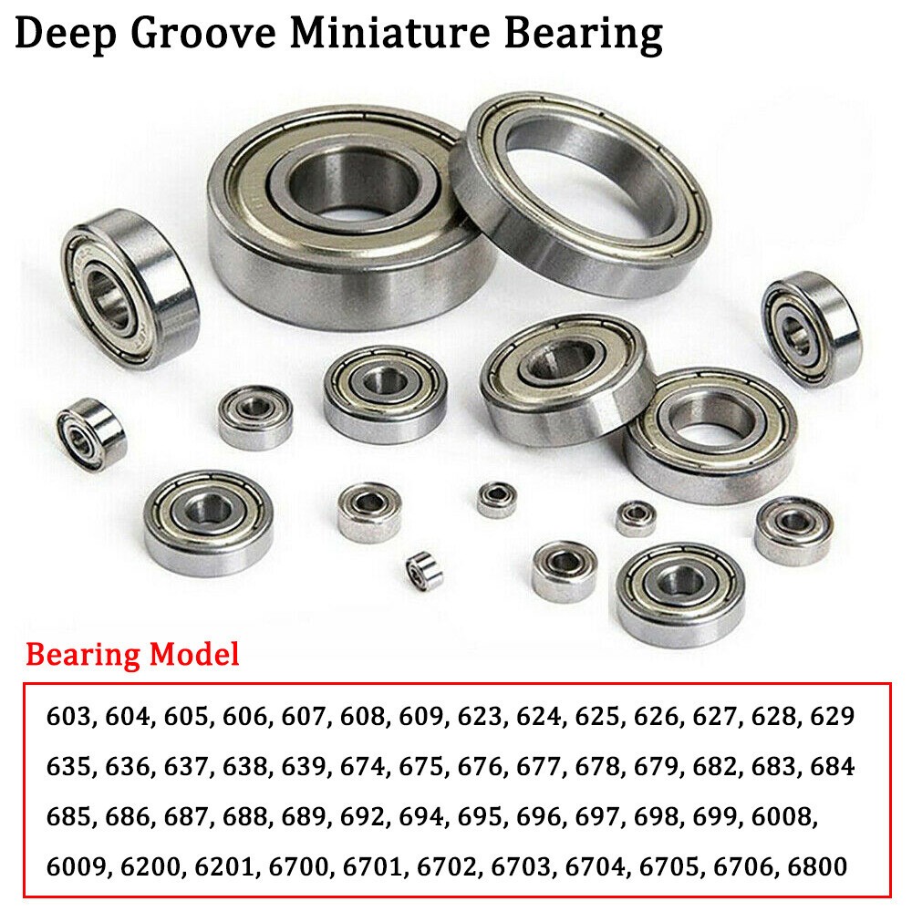 Miniature Deep Groove Ball Bearing Shielded Bearing Code 6 Series 3mm-45mm Bore