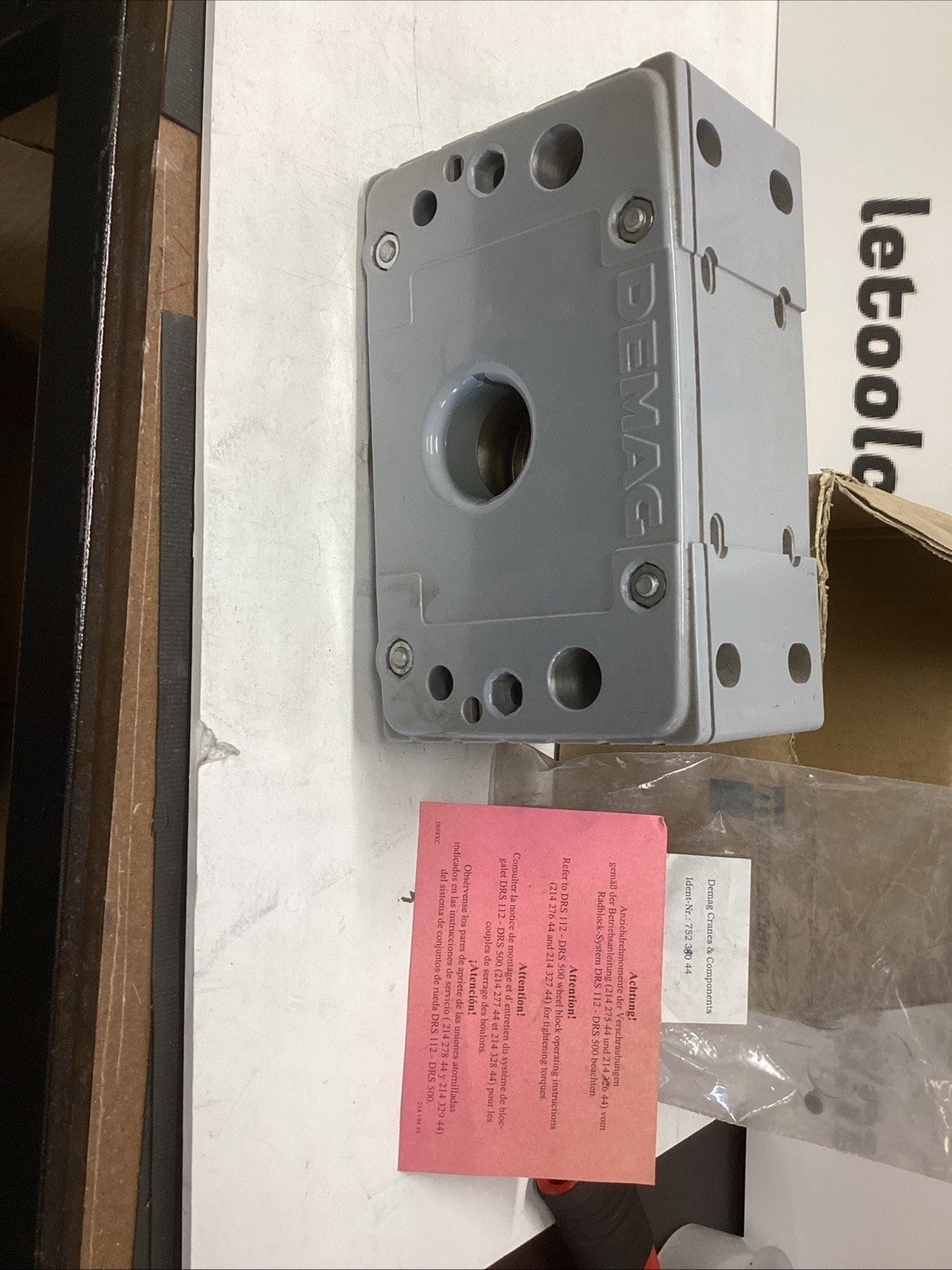 DEMAG CRANES DRS 125-NA-B-0-K-H-X WHEEL BLOCK SYSTEM H-403