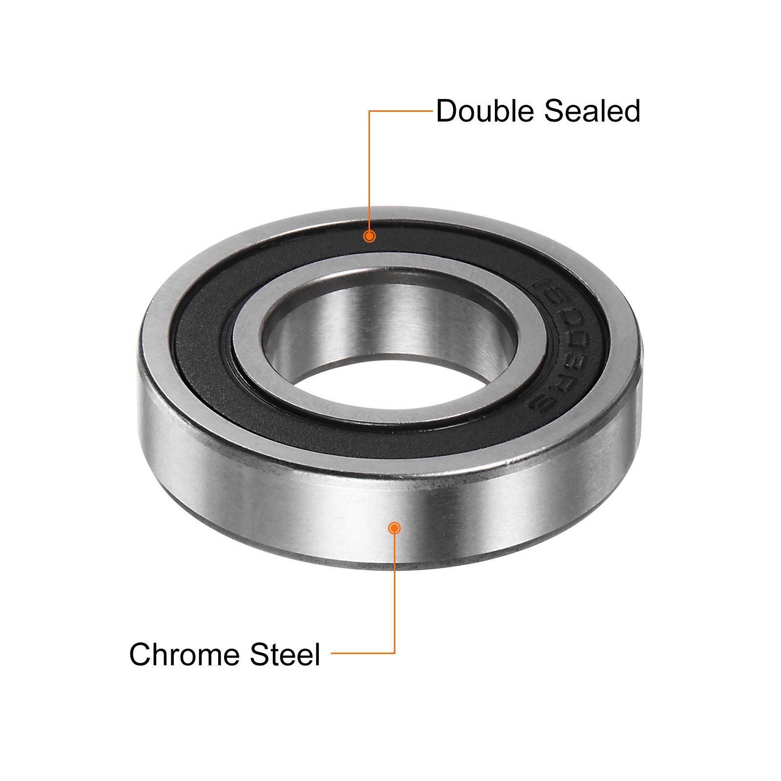 16003-2RS Deep Groove Ball Bearing, 2pcs 17 x 35 x 8mm Z0 Double Rubber Bearing